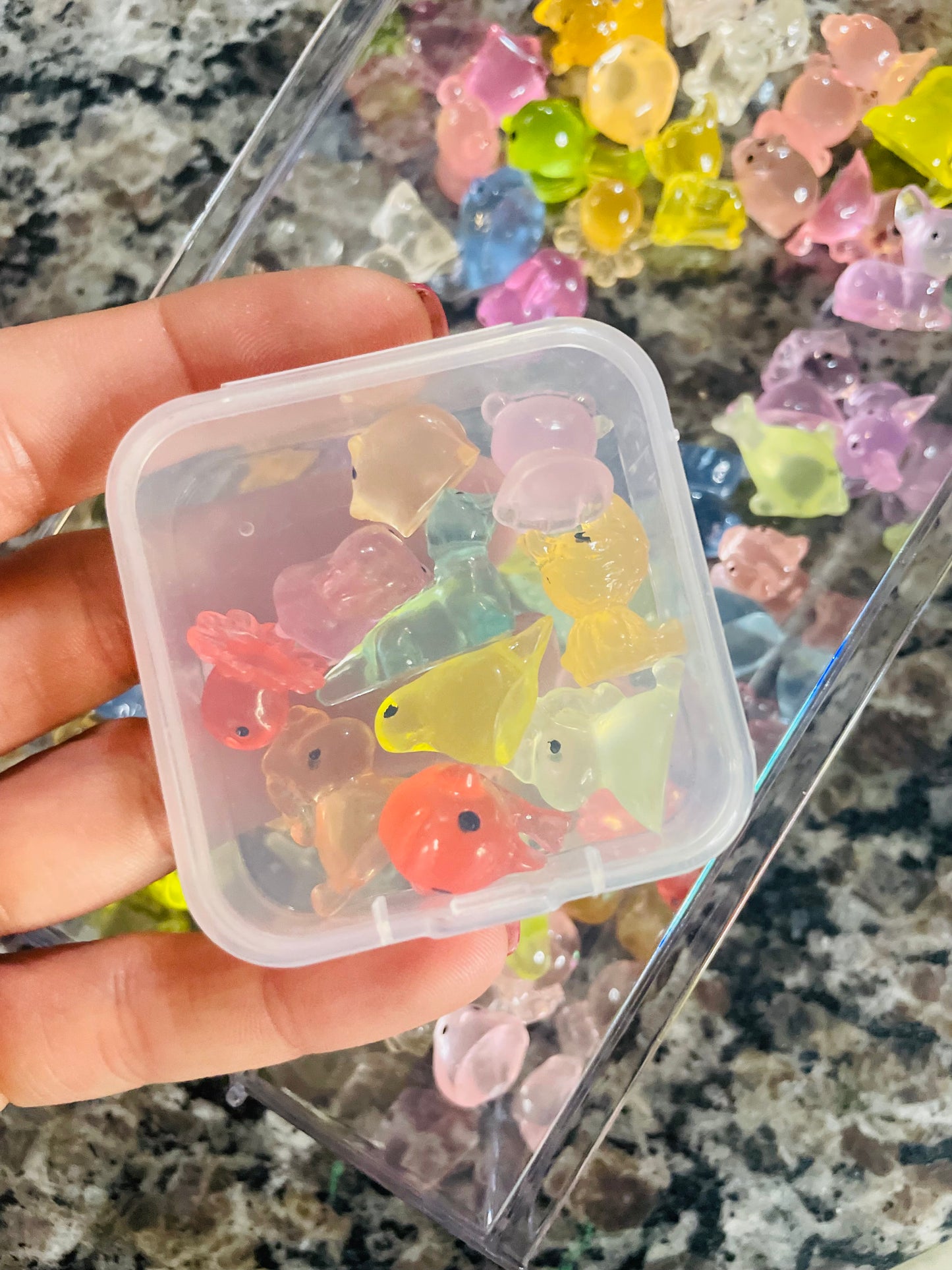 Pocket pals, desk pets, tiny animal figurines, party favors, hiding toys