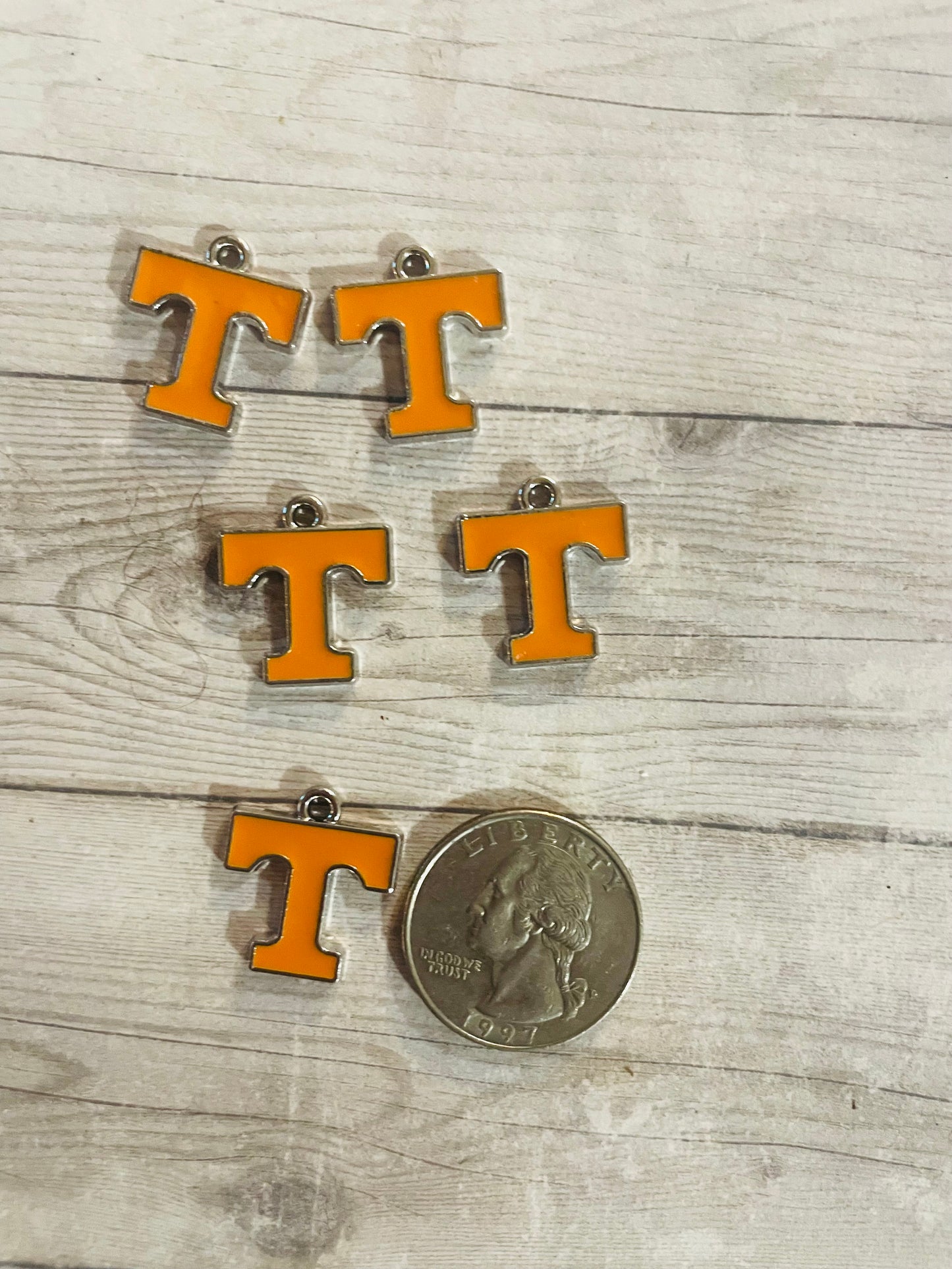 Tennessee jewelry charms, Power T charm pendant, Vols dangle charm
