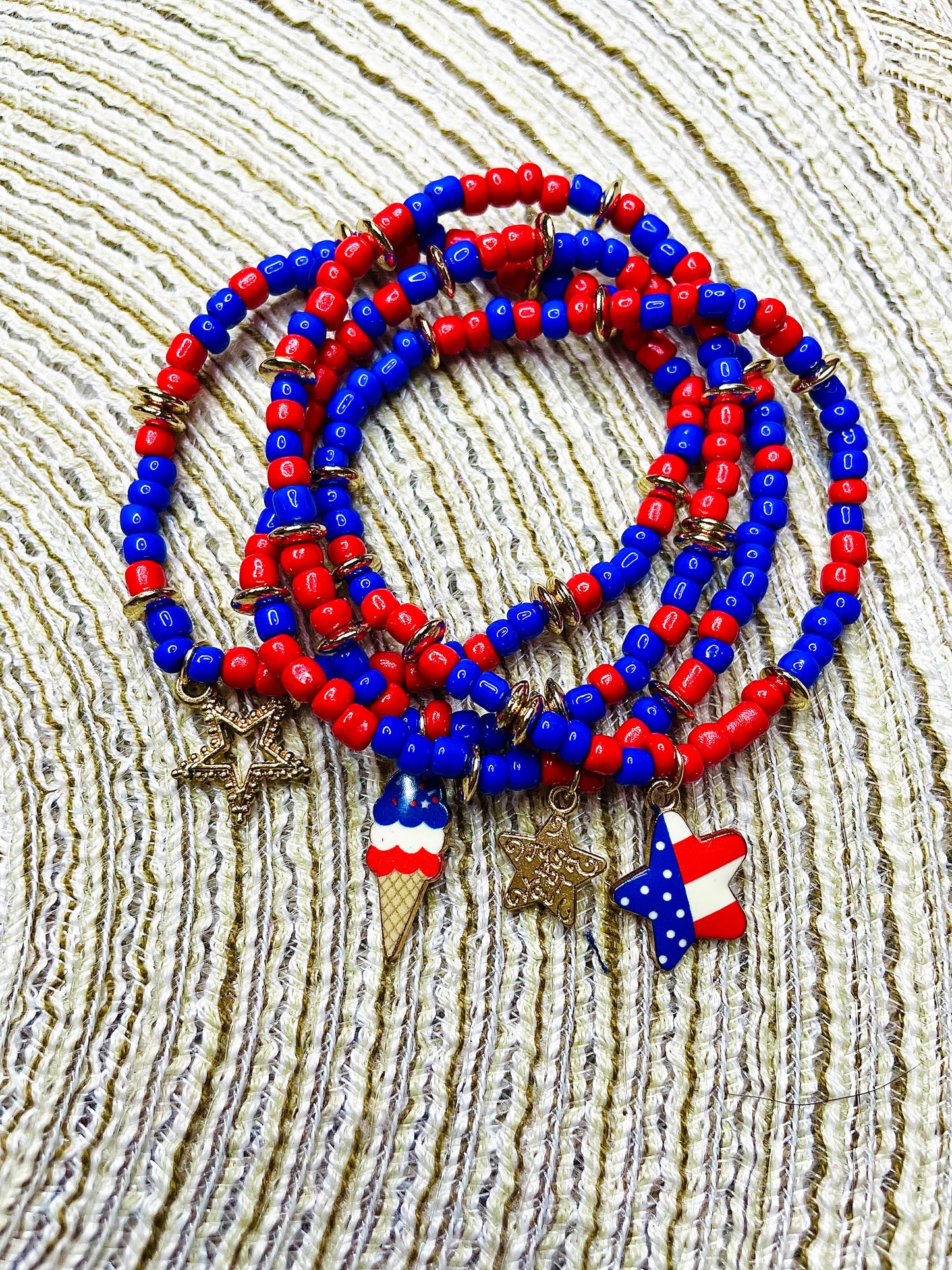 USA bracelets Red White and Blue dainty Bracelets Patriotic Bracelets