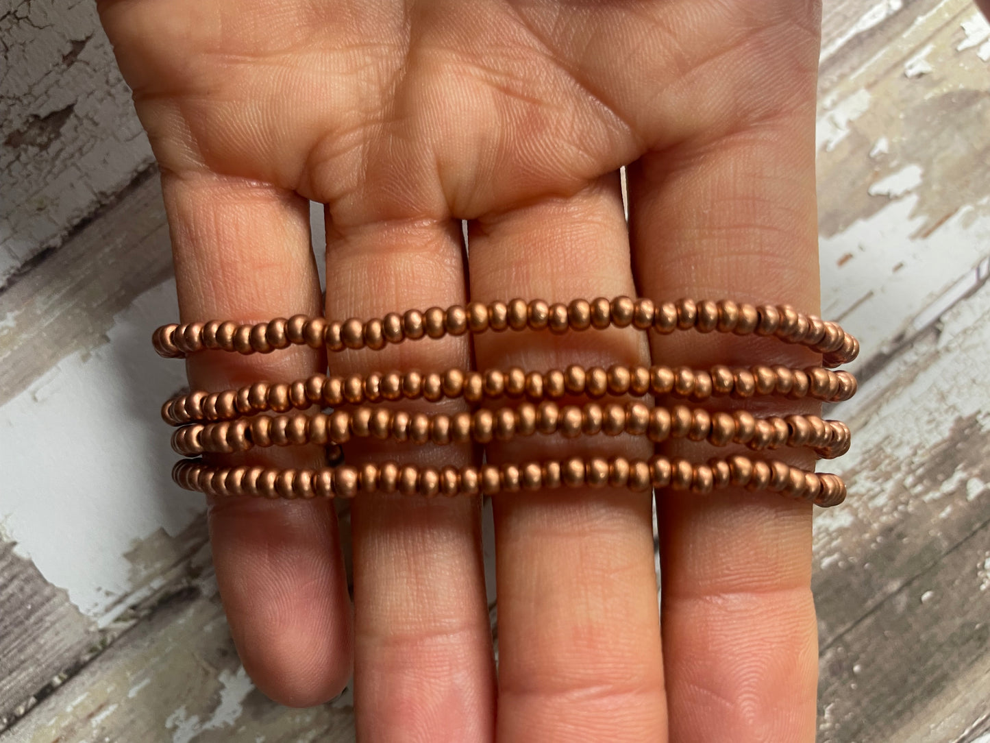 Fall copper bracelet stack