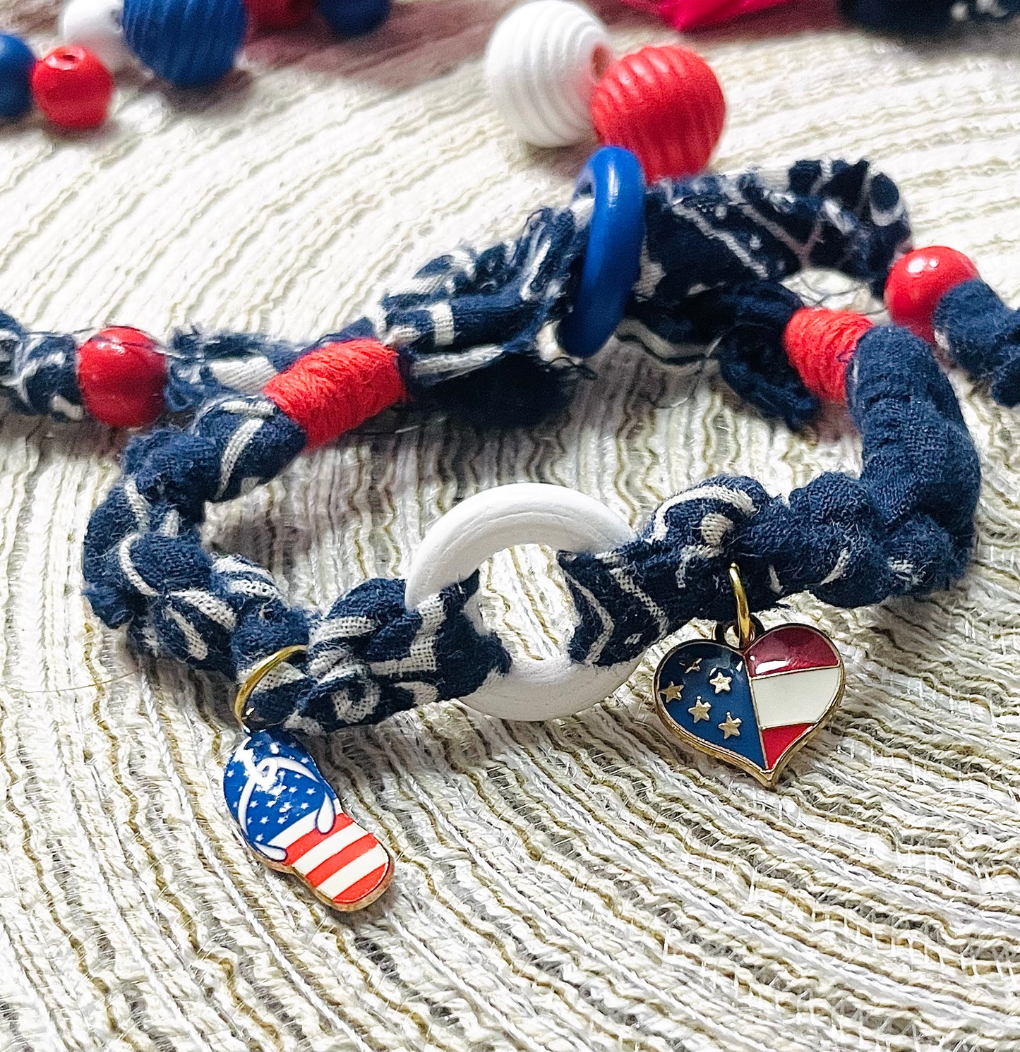 Bandana wrap charm bracelet