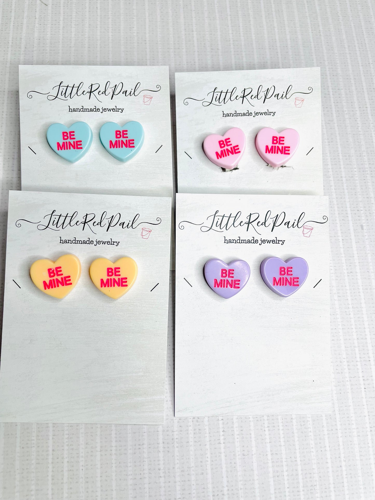 Valentine heart candy earrings