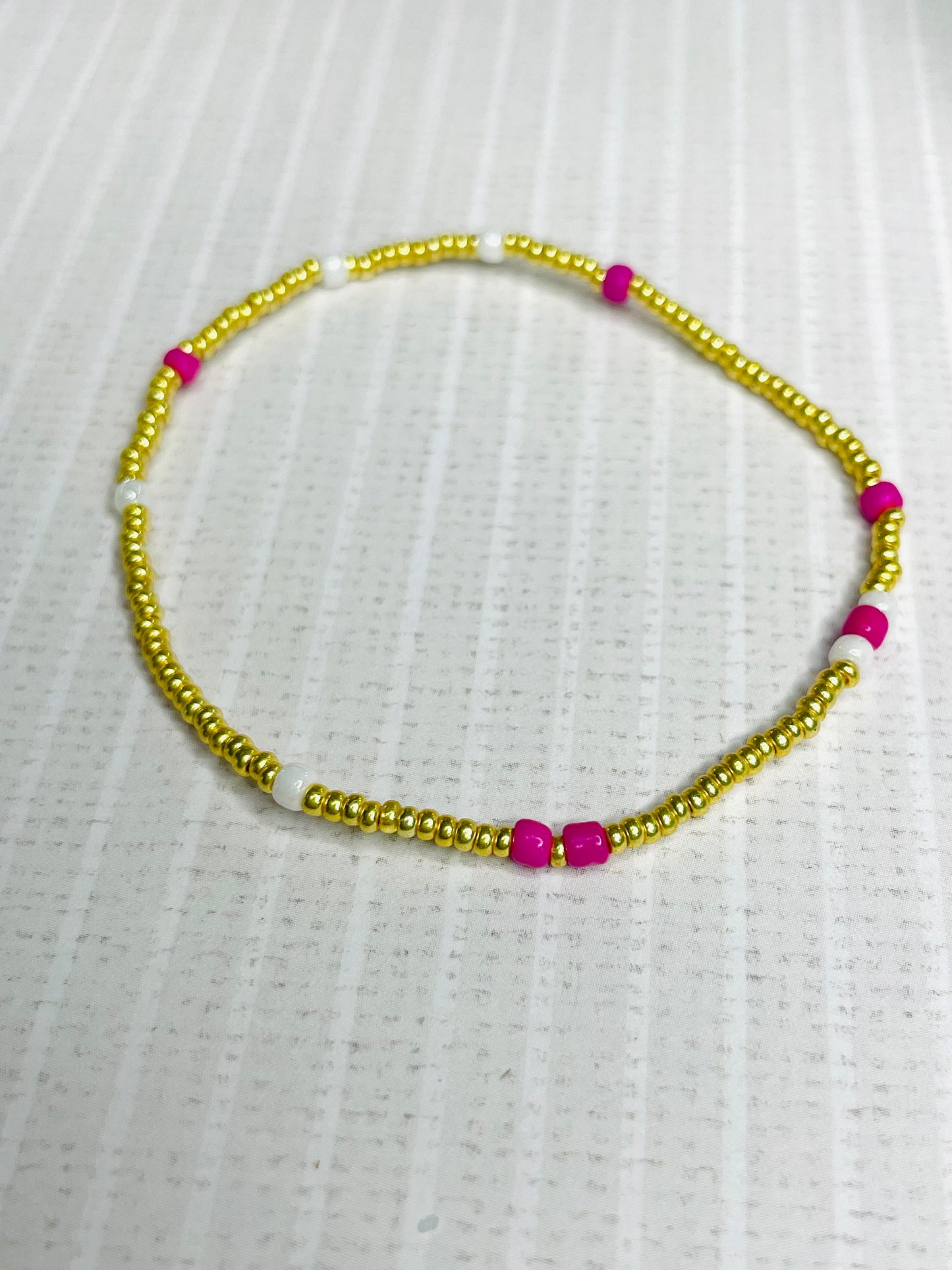 Gold and white bracelet, minimalist bracelet