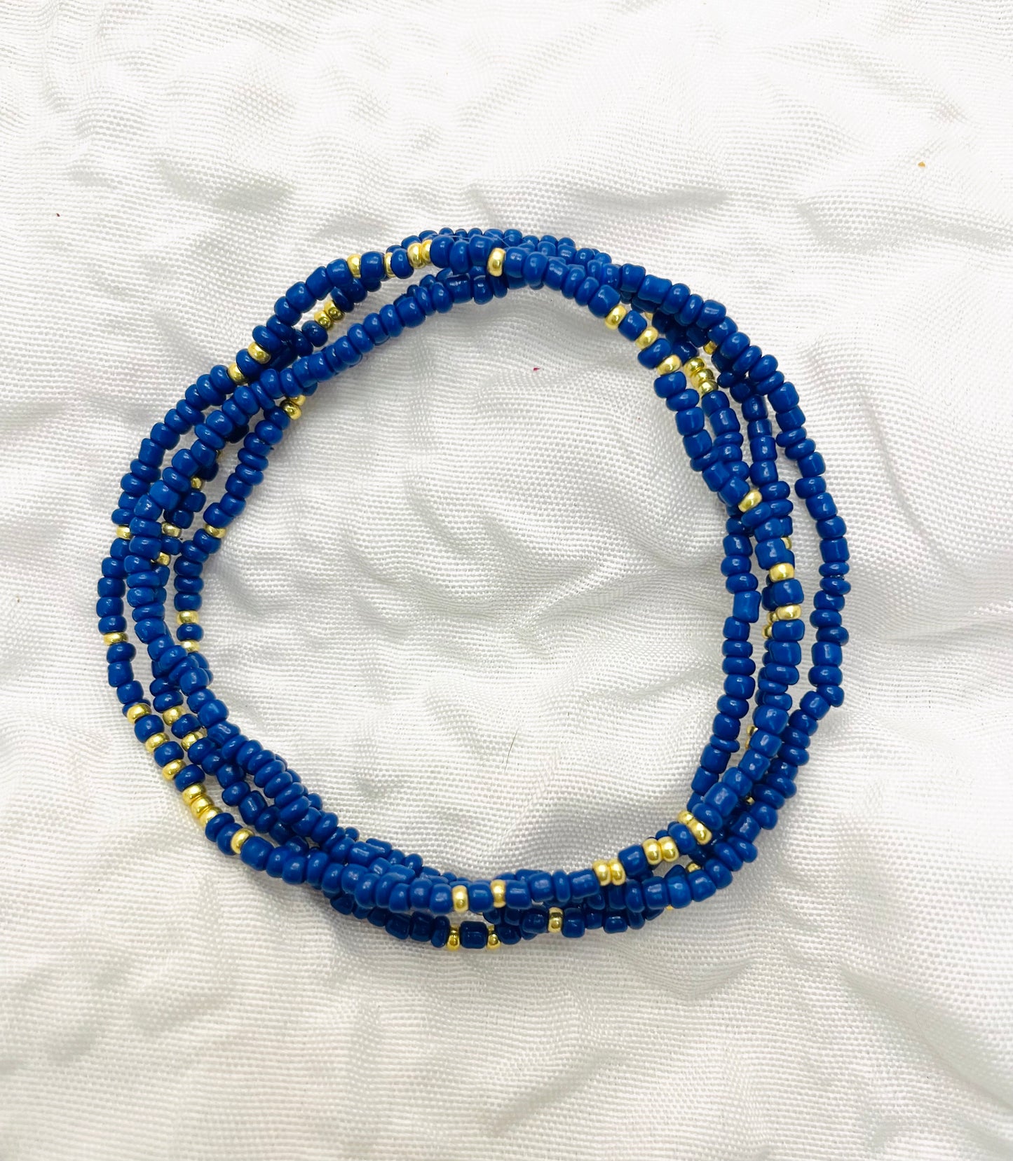 Indigo and Gold Bracelet stack