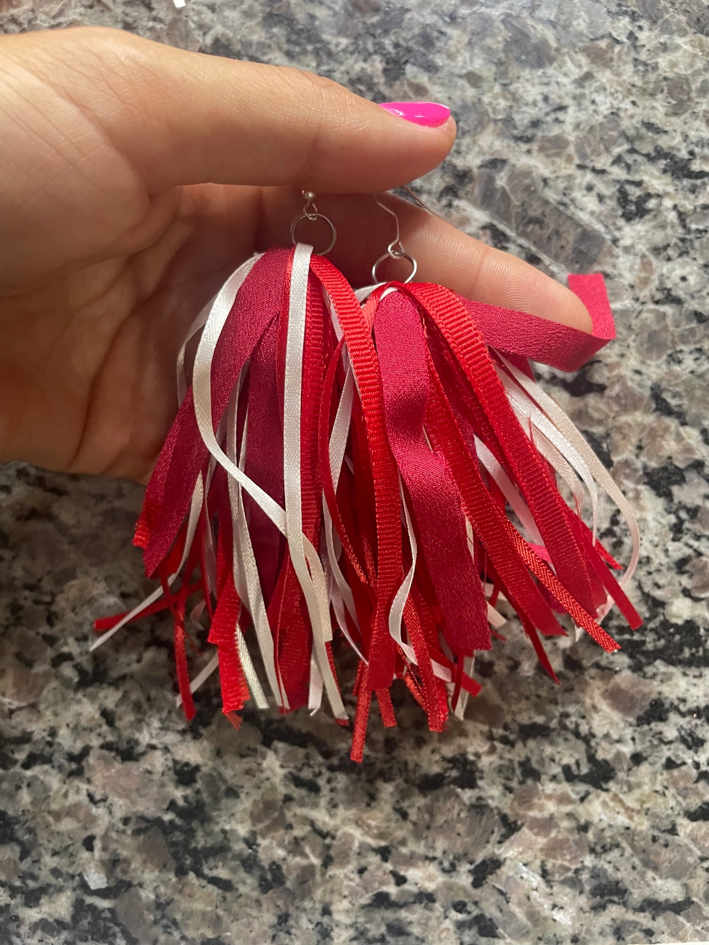 Team tassel earrings, team color earrings, game day wear, SEC team jewelry