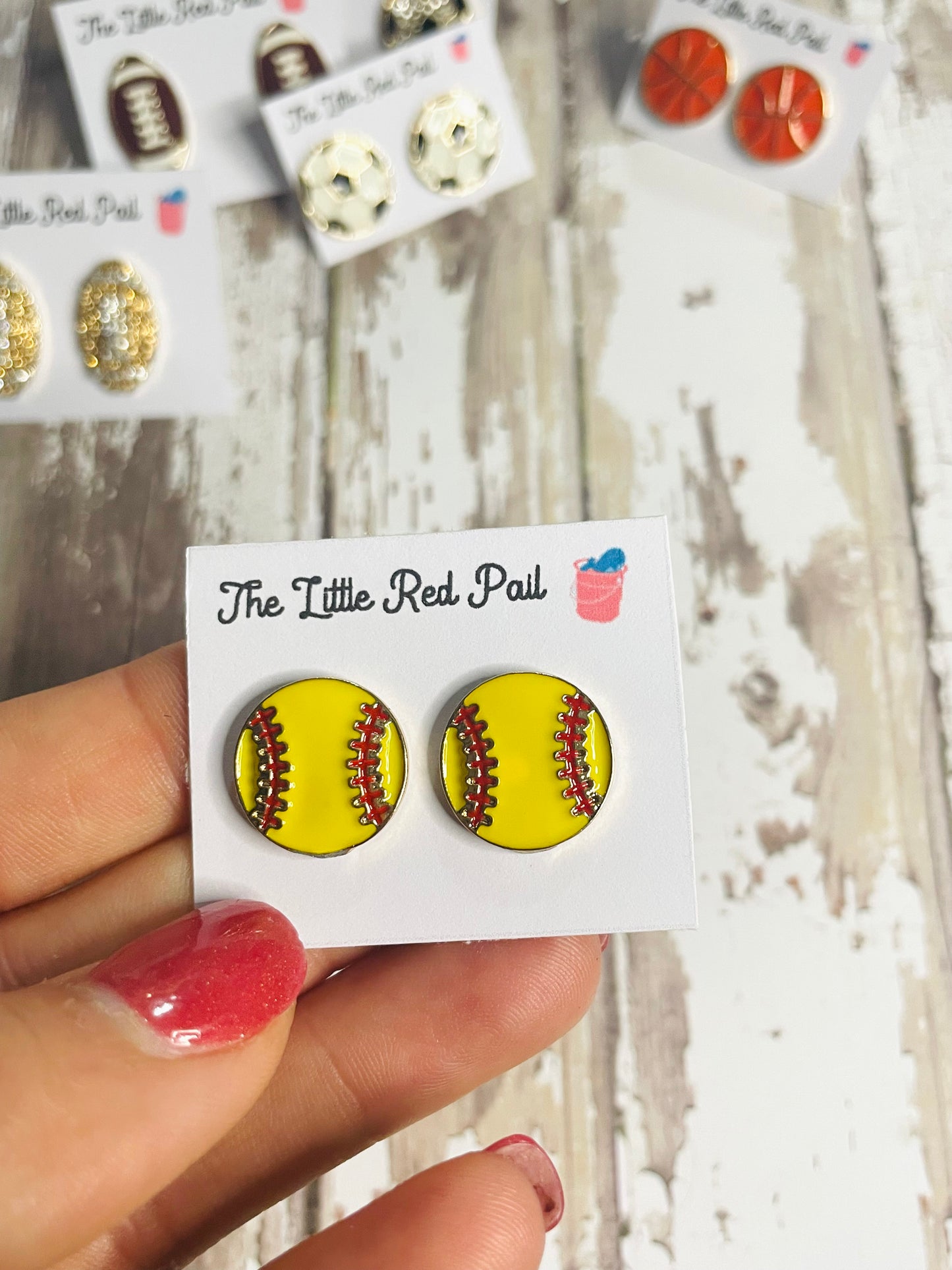 Sports stud earrings, everyday earrings