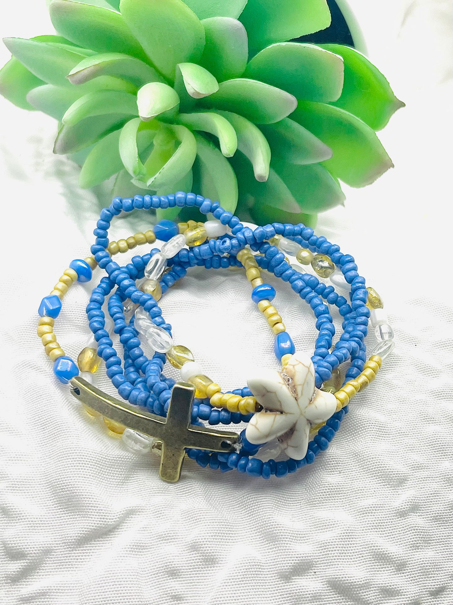 Summer beach bracelets, cross bracelet, starfish bracelet