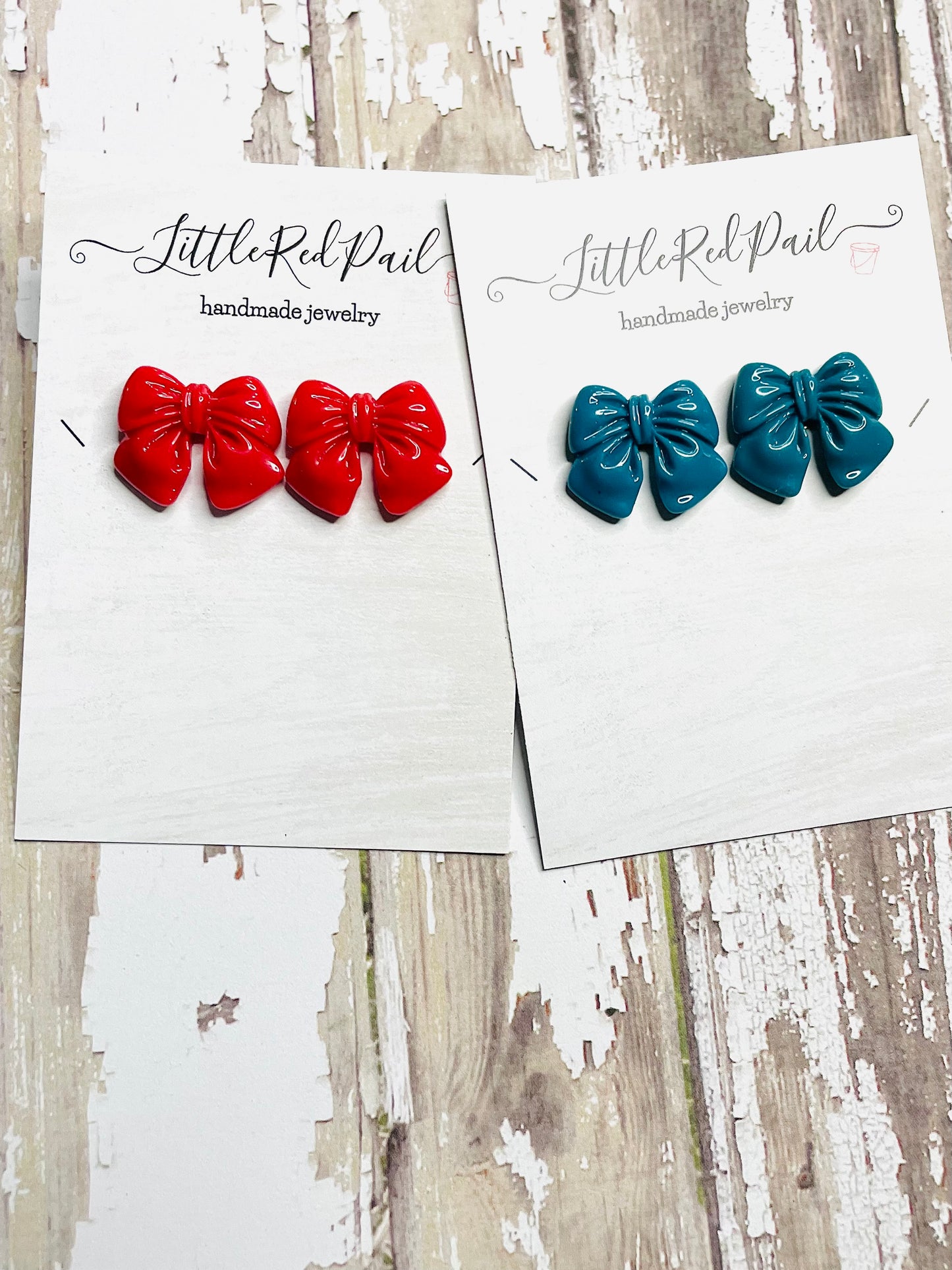 Bow earrings, stud earrings