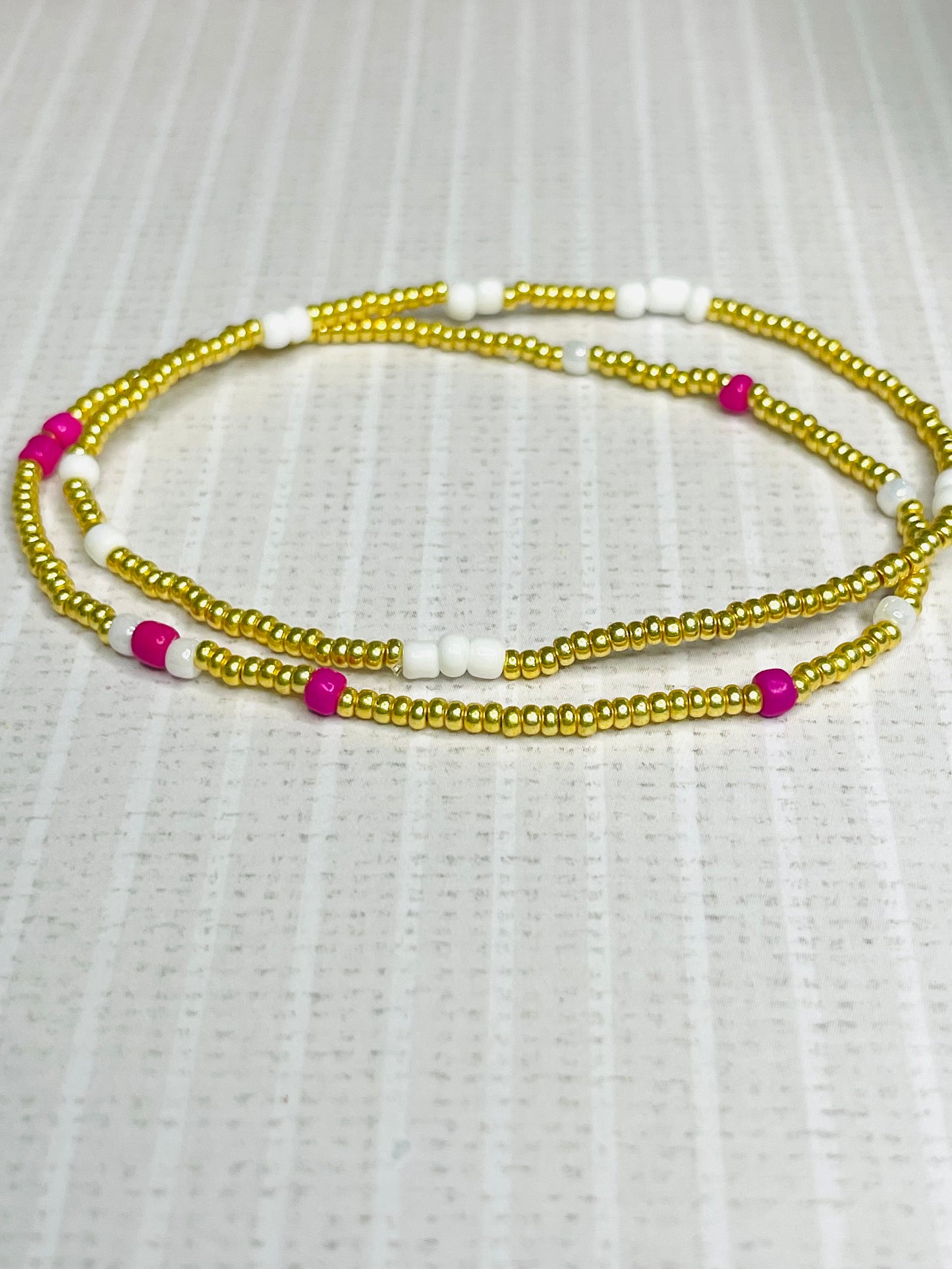 Gold and white bracelet, minimalist bracelet