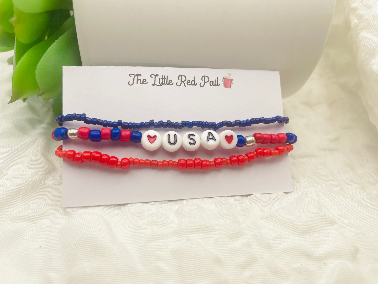 Patriotic bracelets, USA bracelets, Merica