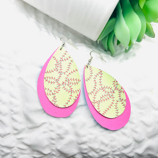 Softball earrings, sports earrings, everyday earrings