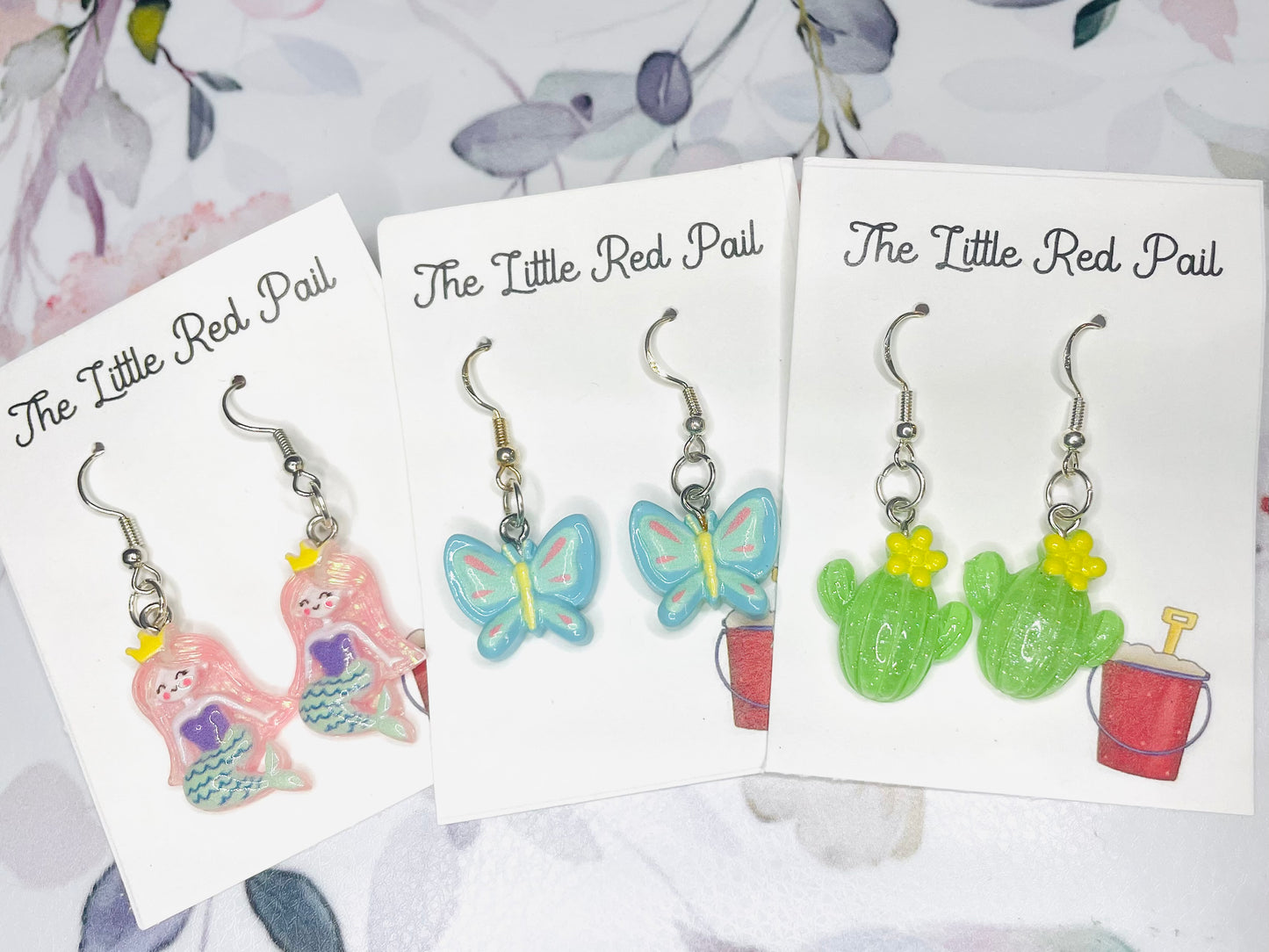Kid’s earrings, summer earrings, mermaid jewelry