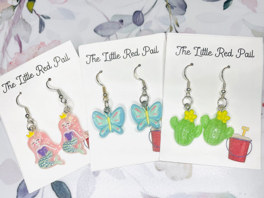 Kid’s earrings, summer earrings, mermaid jewelry