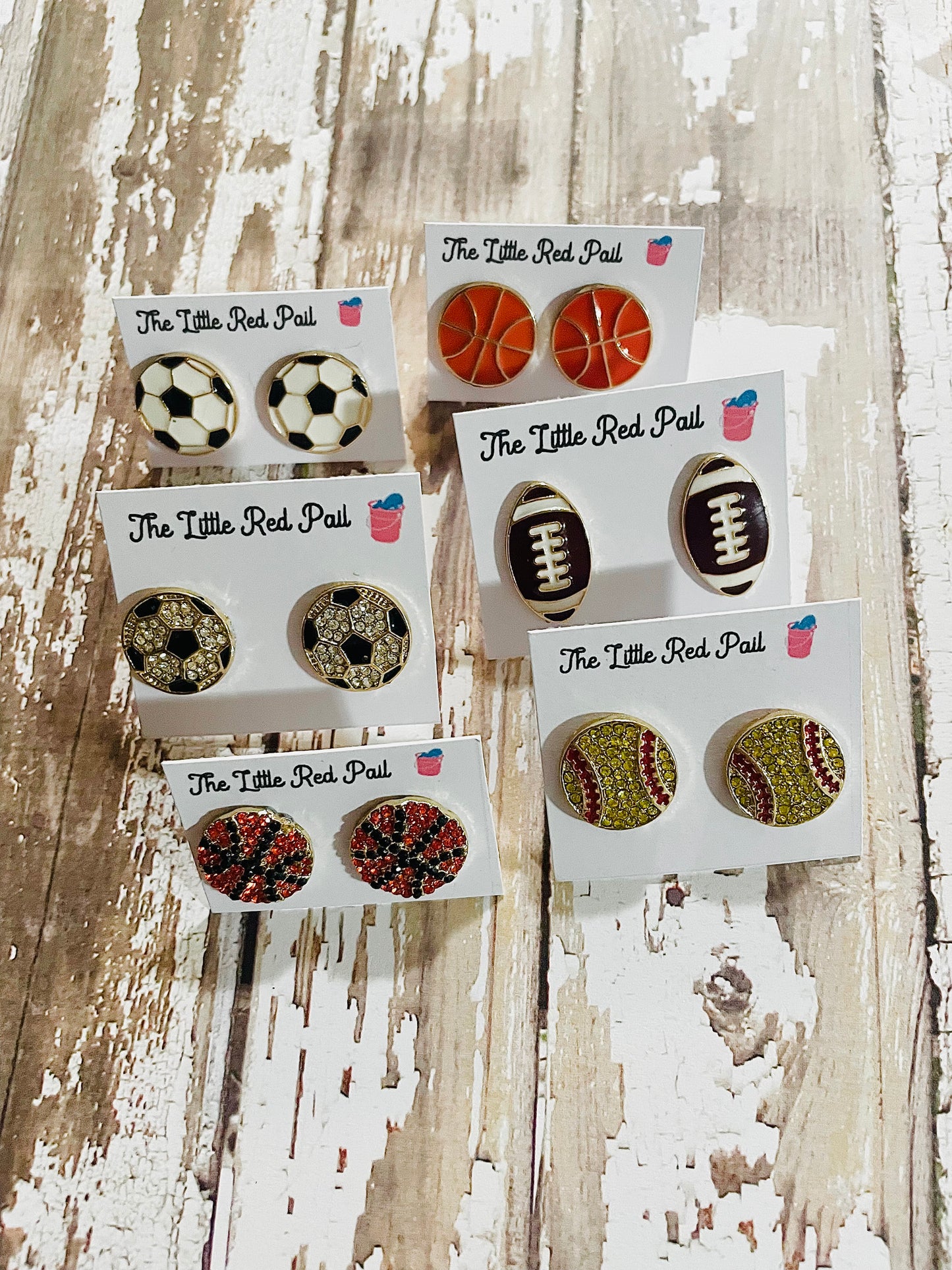 Sports stud earrings, everyday earrings