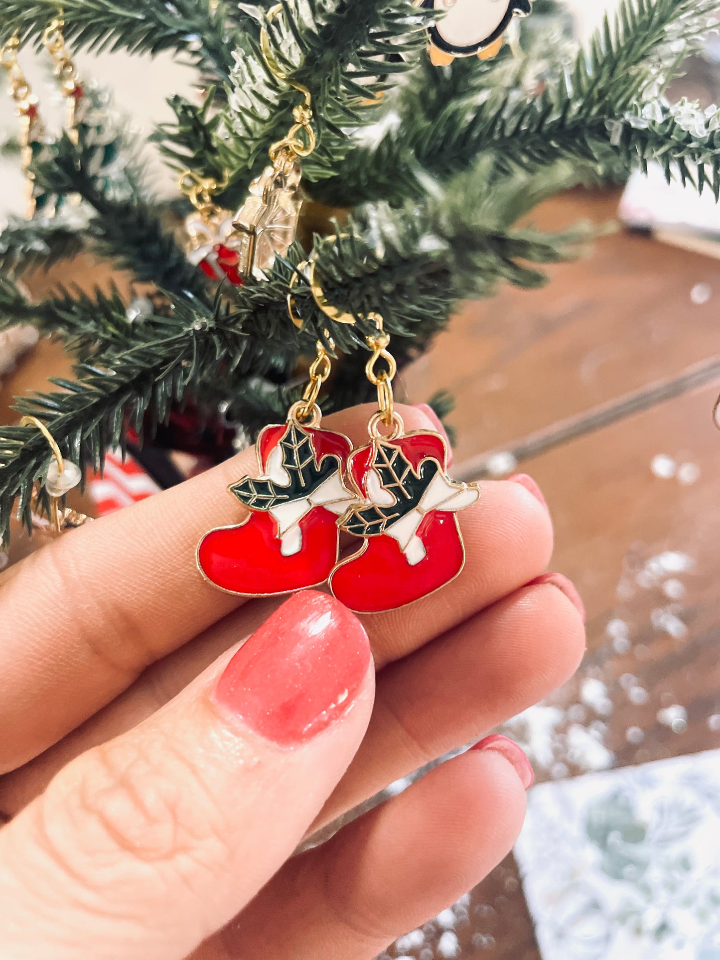 Christmas earrings 3 pk