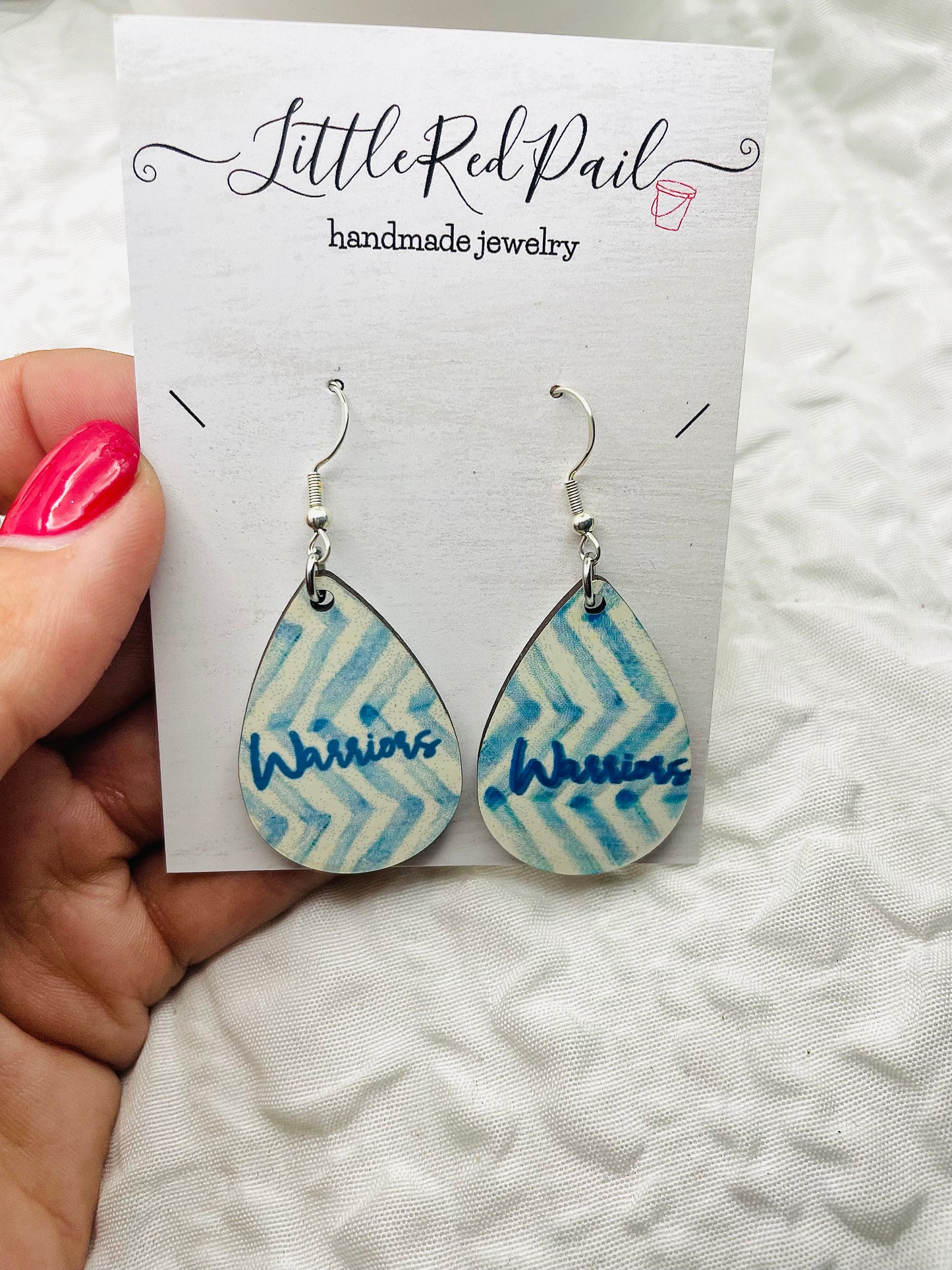 Team earrings, custom sports team earrings