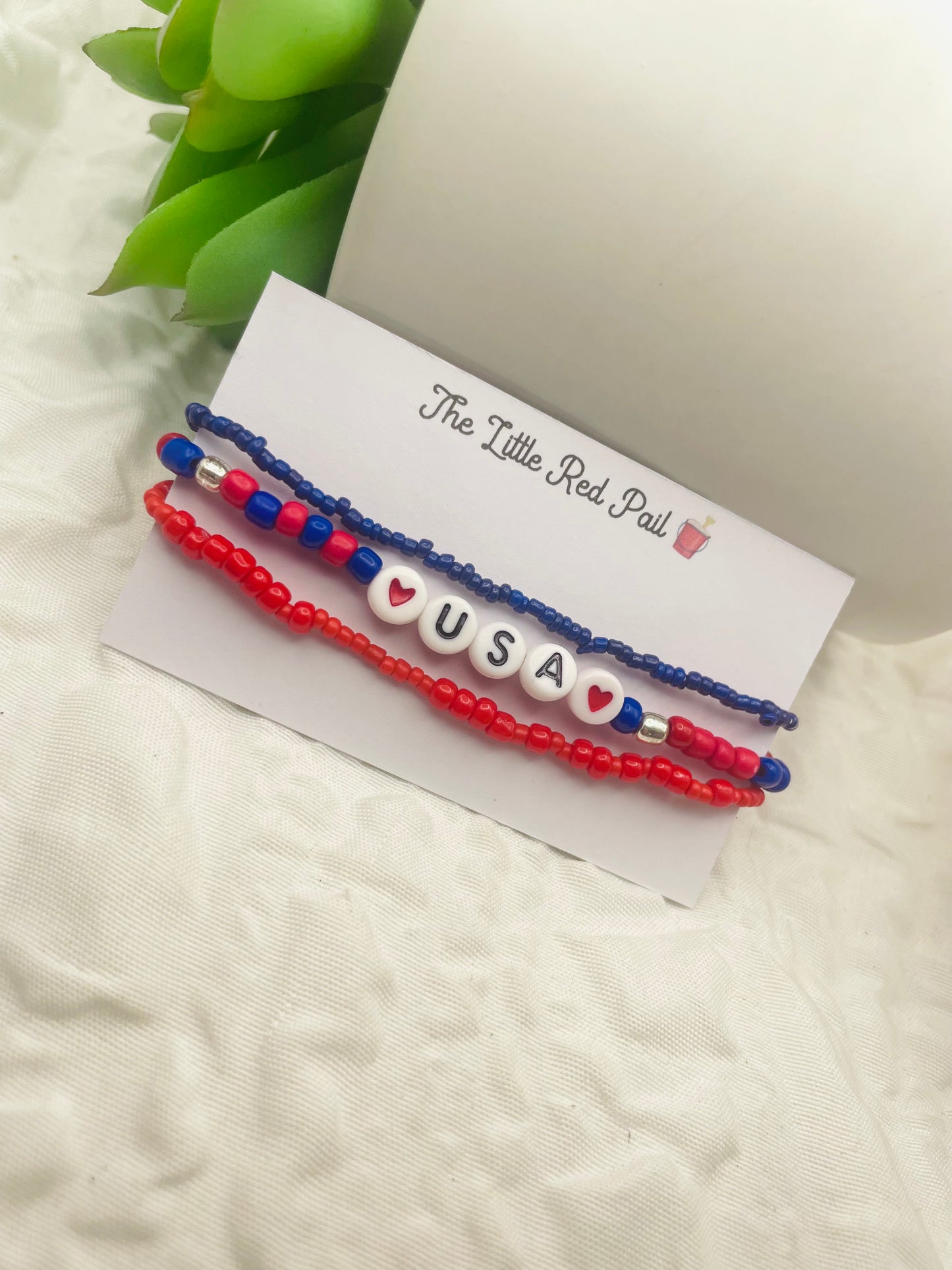 Patriotic bracelets, USA bracelets, Merica