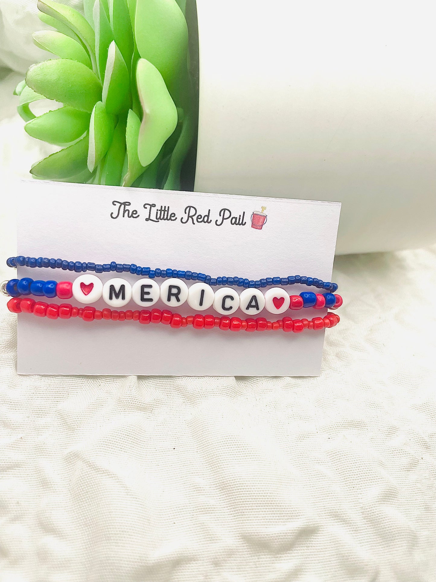 Patriotic bracelets, USA bracelets, Merica