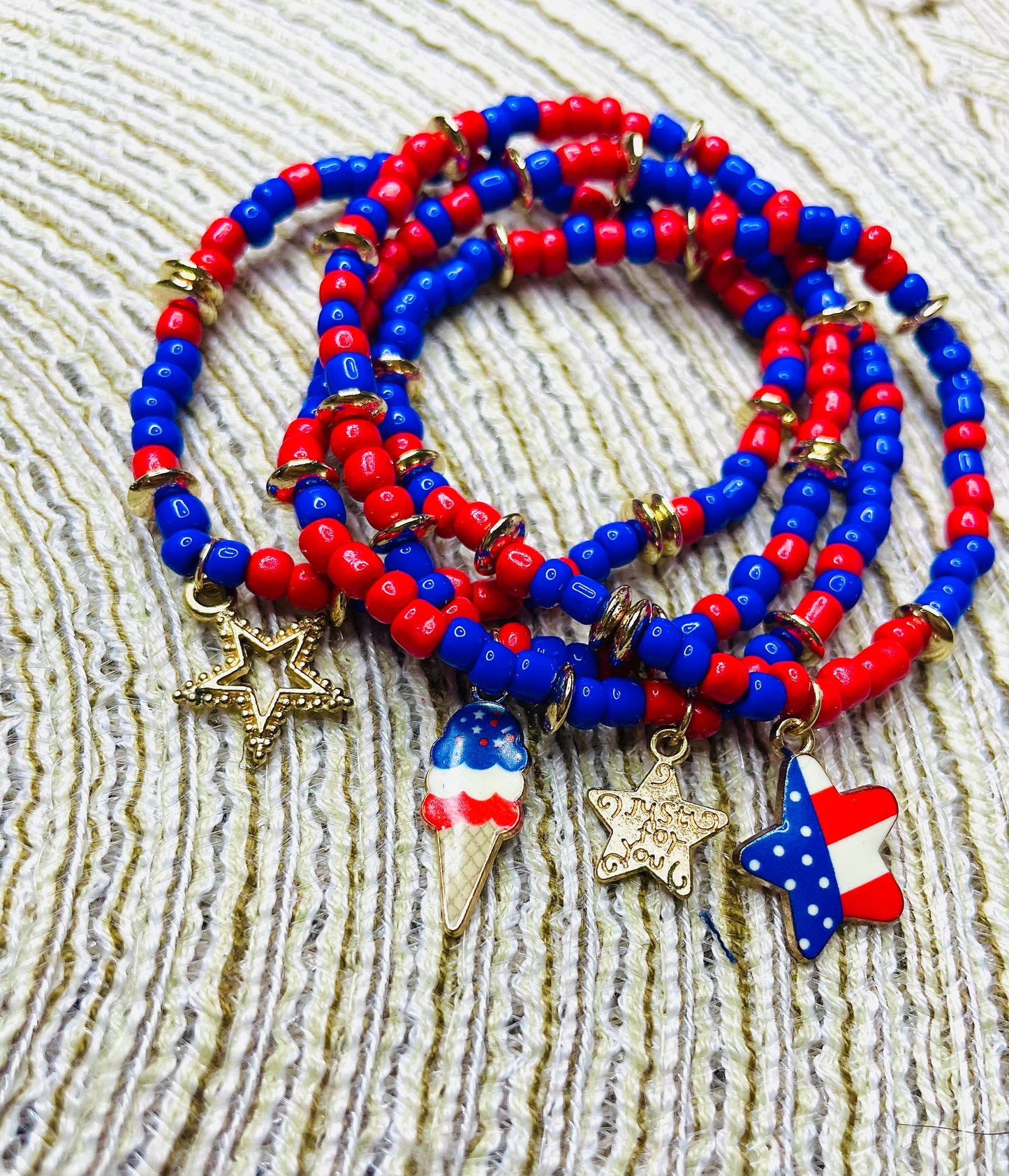 USA bracelets Red White and Blue dainty Bracelets Patriotic Bracelets