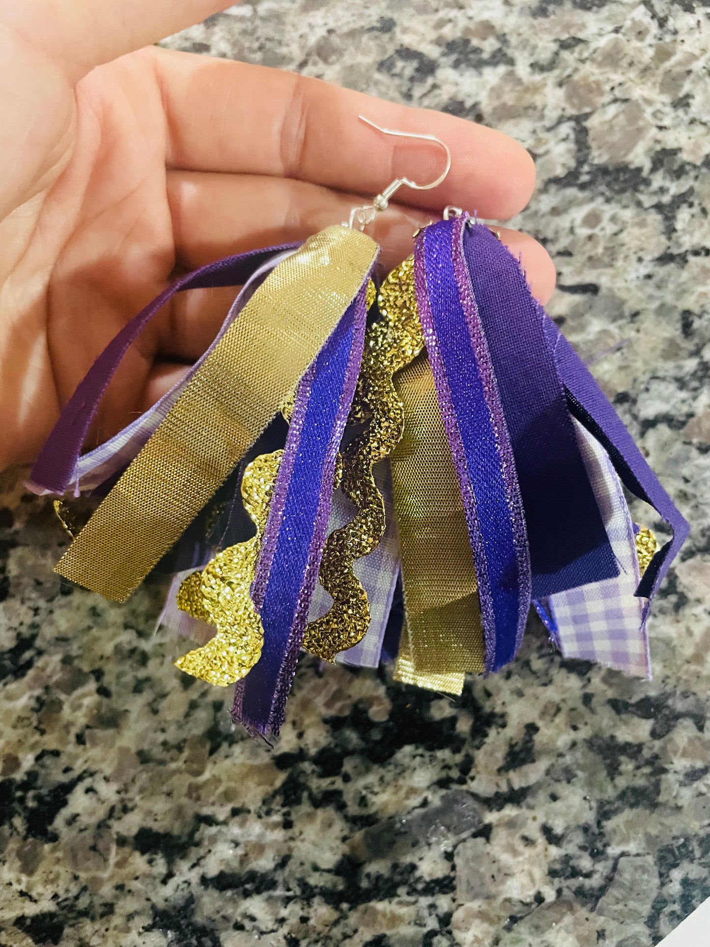 Team tassel earrings, team color earrings, game day wear, SEC team jewelry