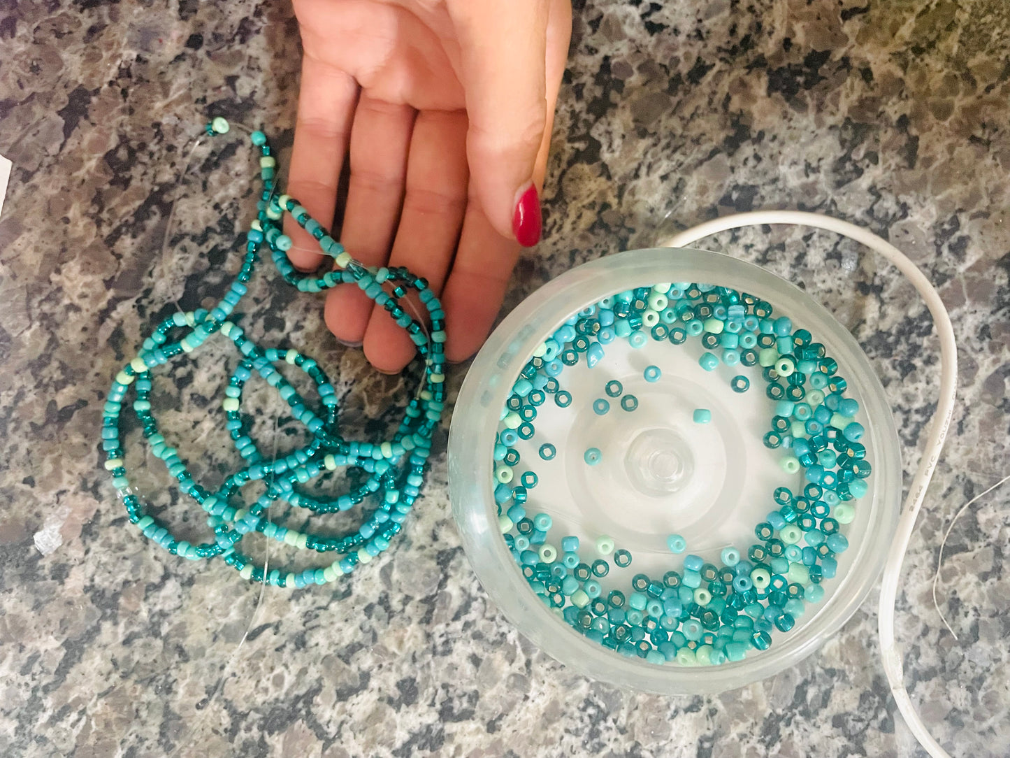Turquoise blue green colored bracelet stack