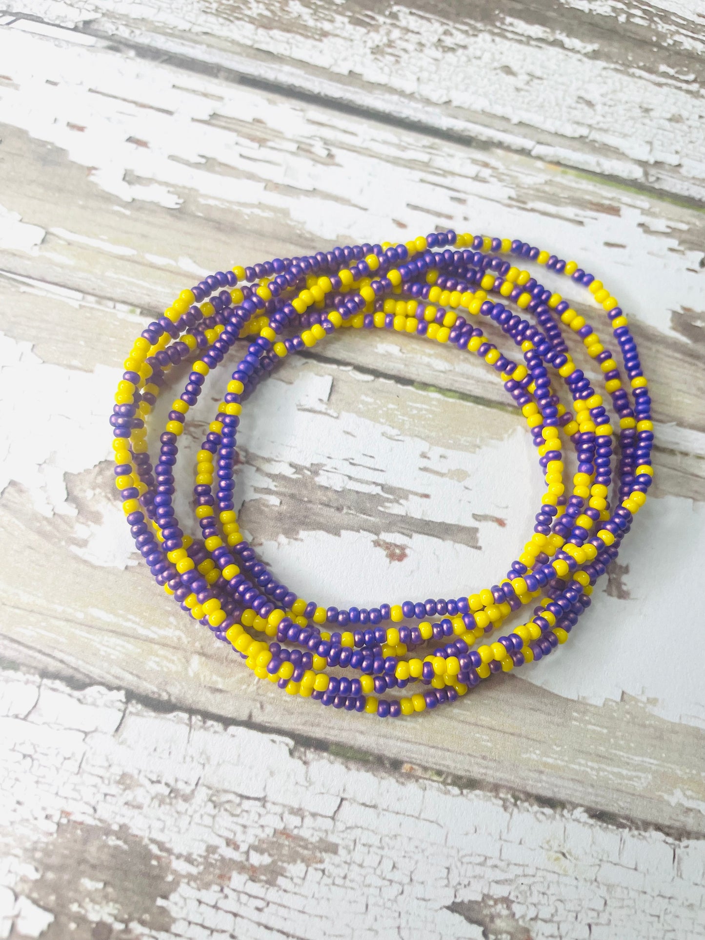 LSU tiny bracelet set, LSU Tigers gift