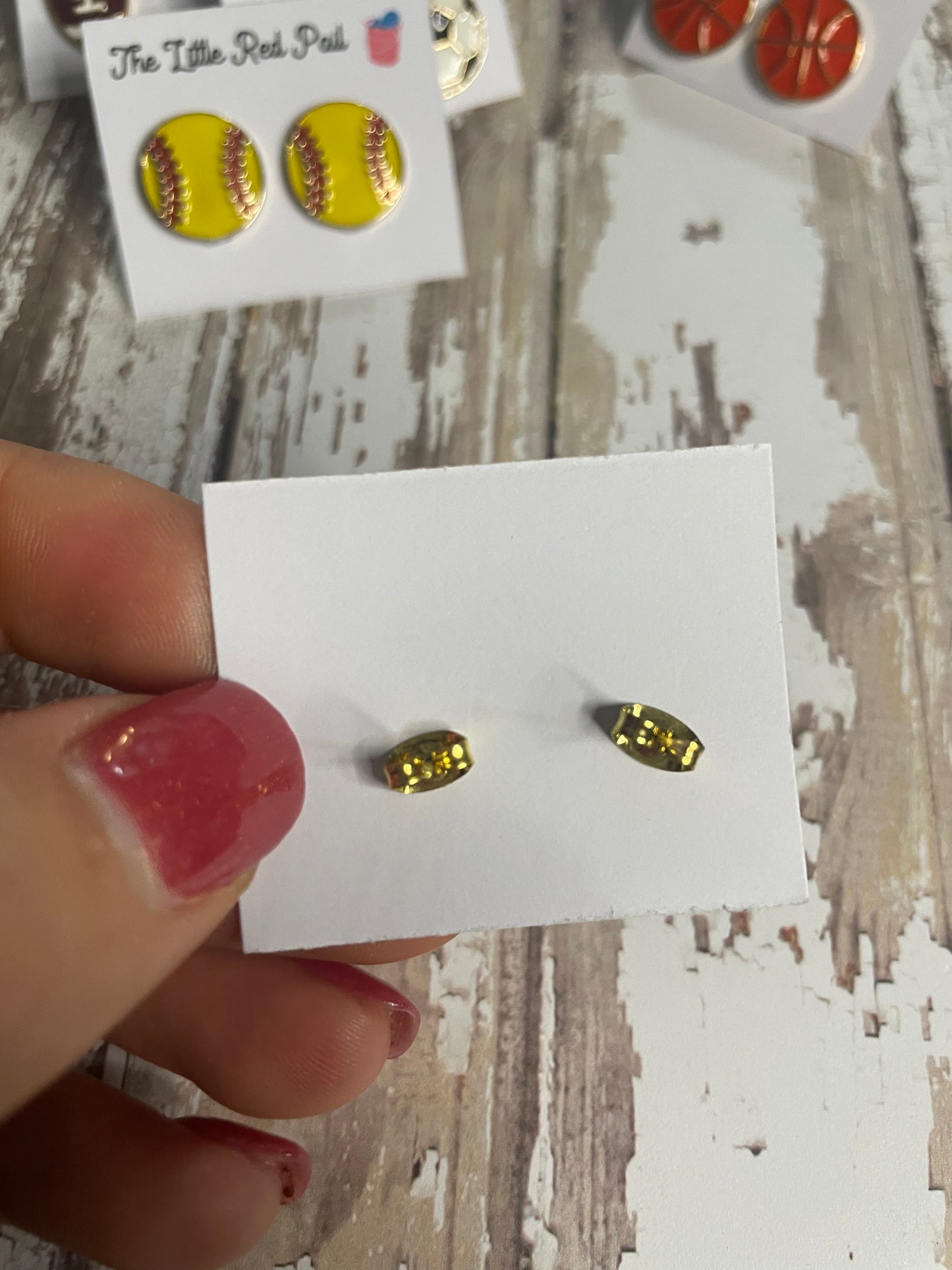 Sports stud earrings, everyday earrings