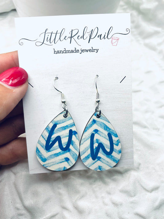Team earrings, custom sports team earrings