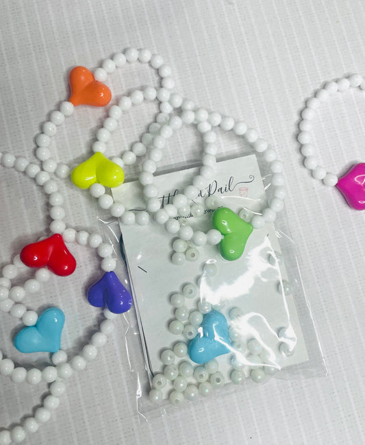 Valentine bracelet for kids, heart bracelet party favors
