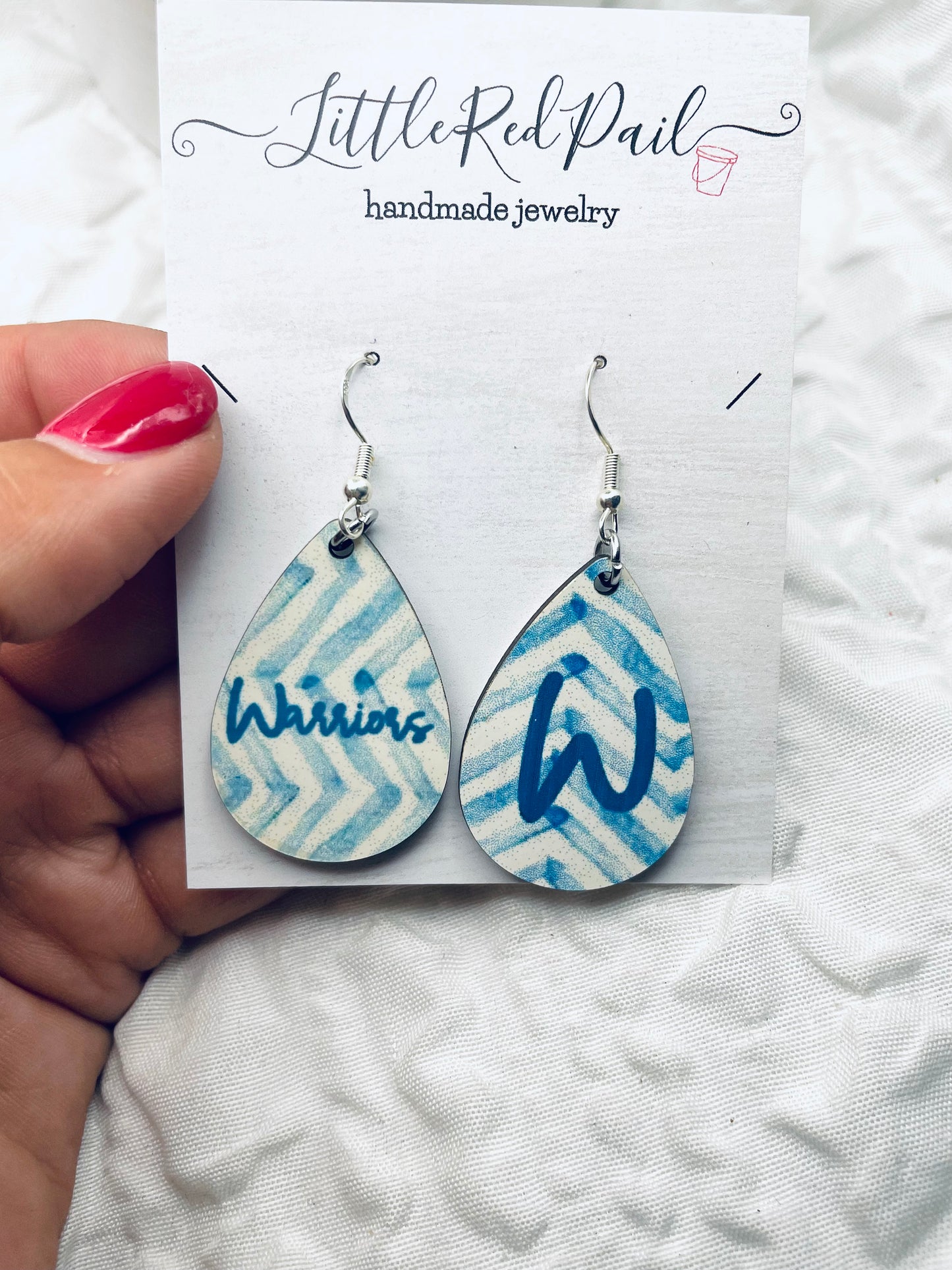 Team earrings, custom sports team earrings