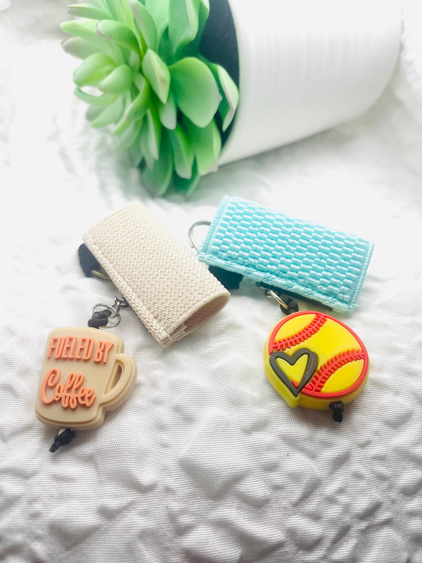 Lip balm holder keychain, cooler lip balm holder