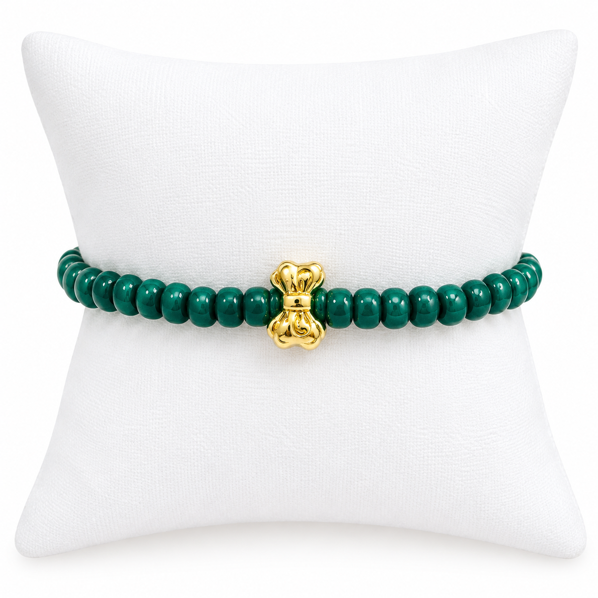 Beaded bow bracelet