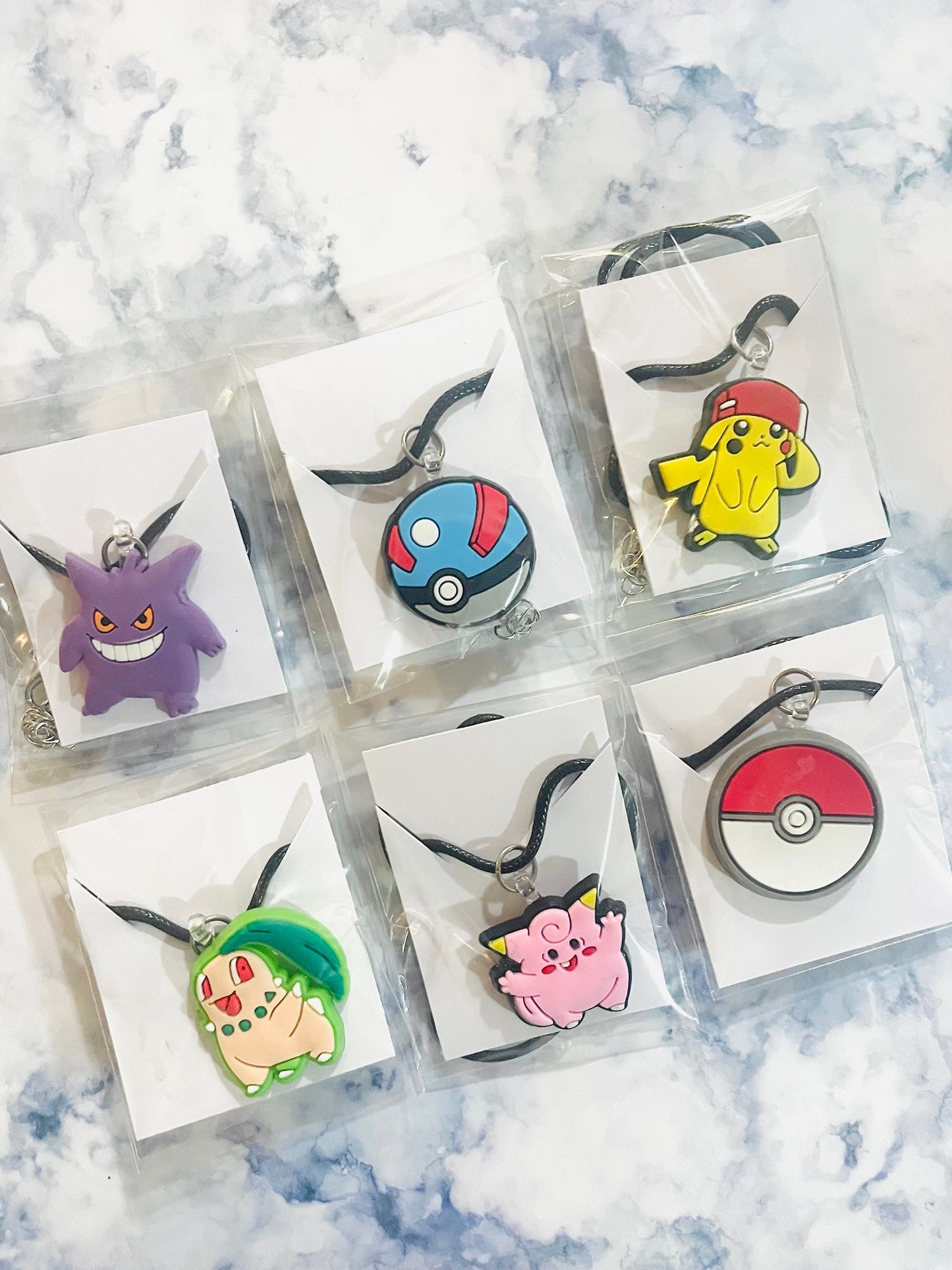 Character necklace party favors, Valentines party favors, Birthday necklaces or keychains gift, class gift
