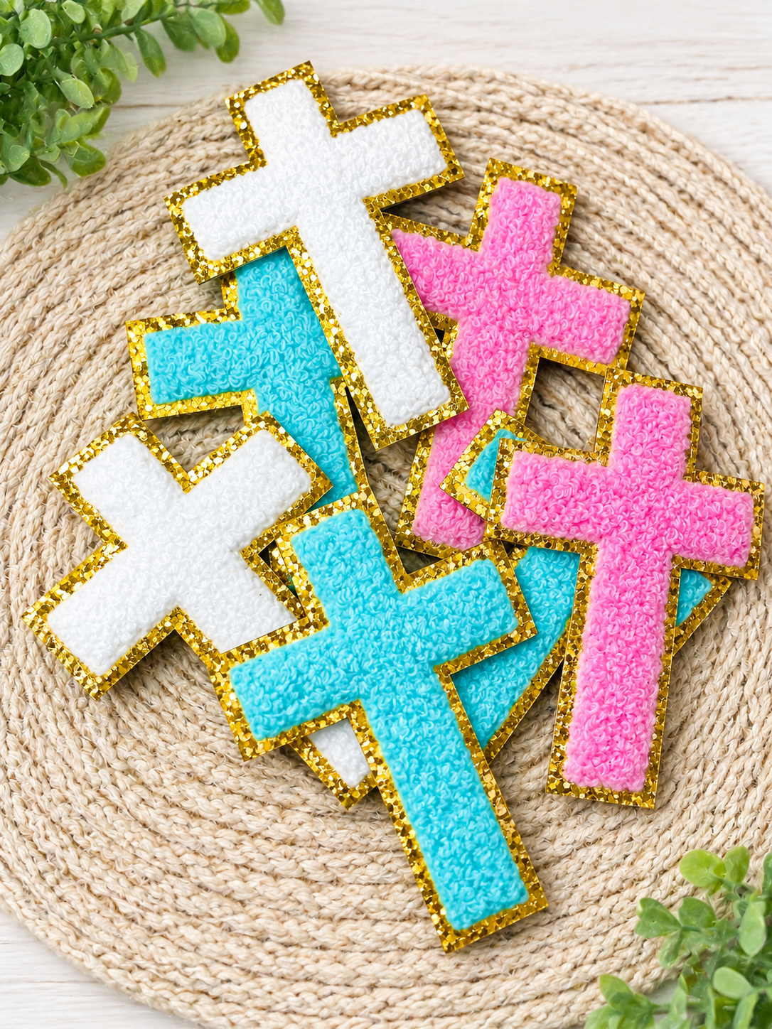 Iron on cross patches