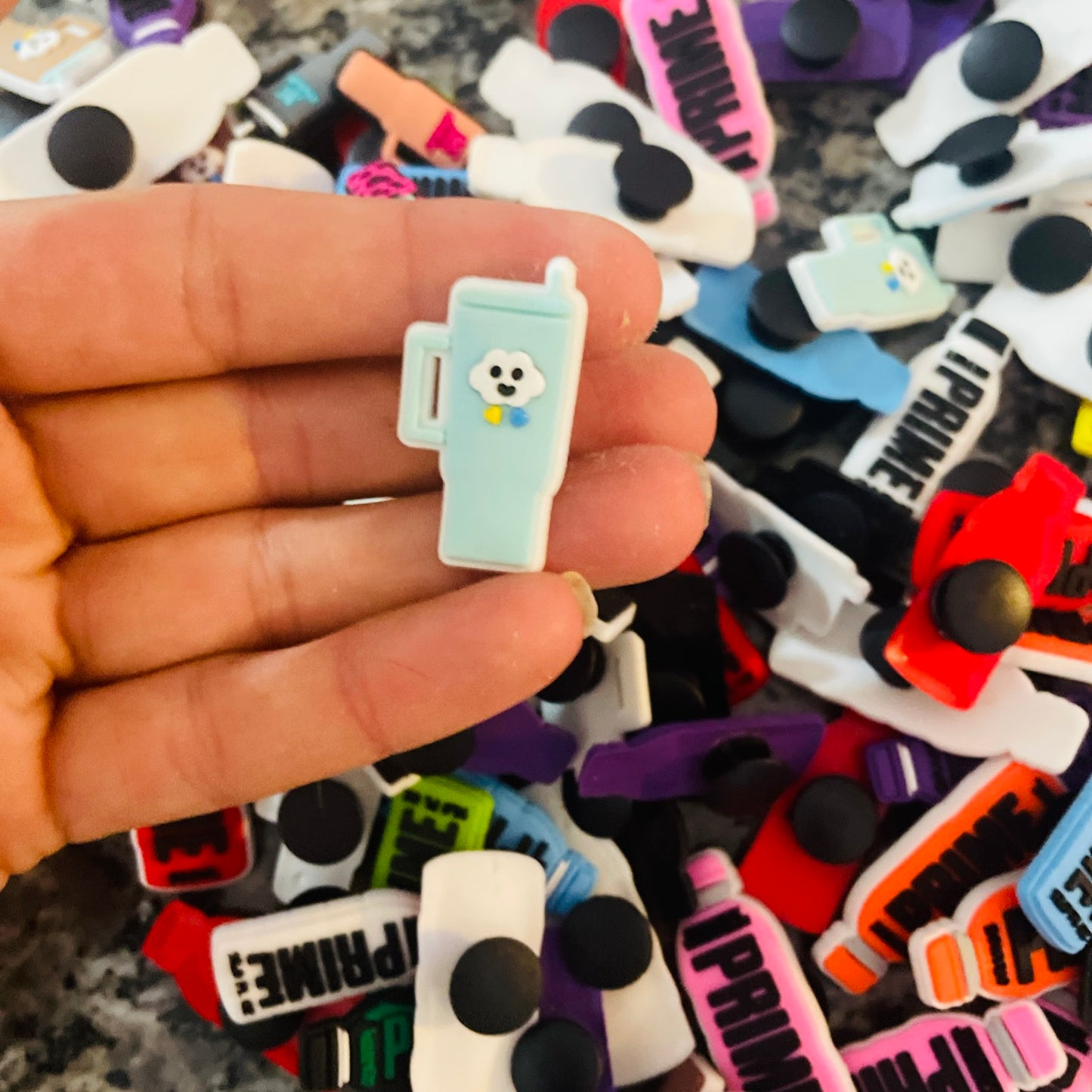 Fun shoe charms, character shoe charms, fishing charms