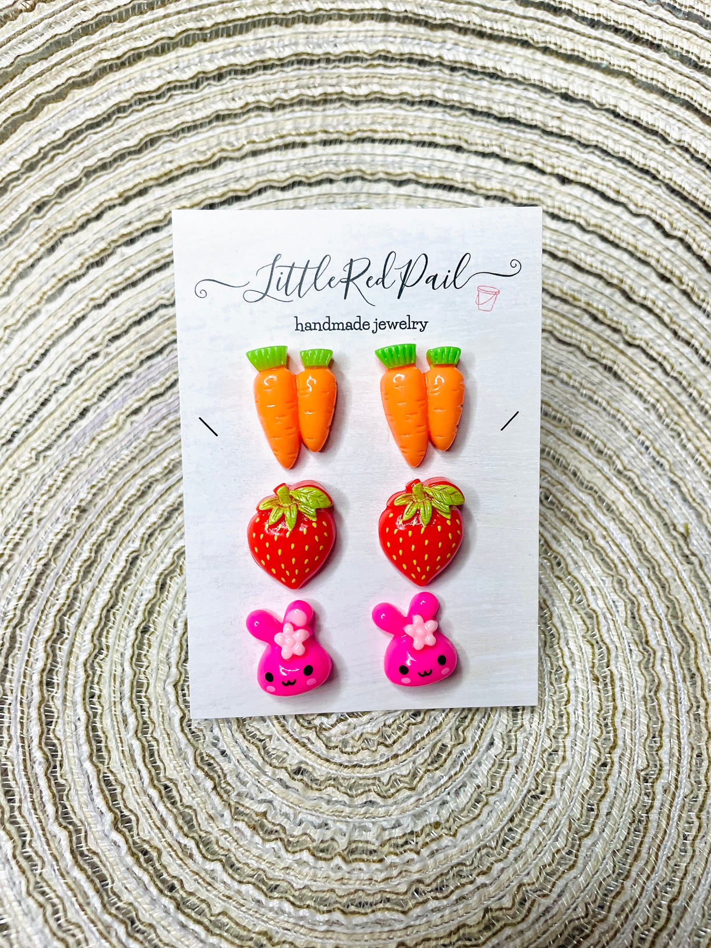 Fun summer stud earrings, hypoallergenic earrings for girls and women