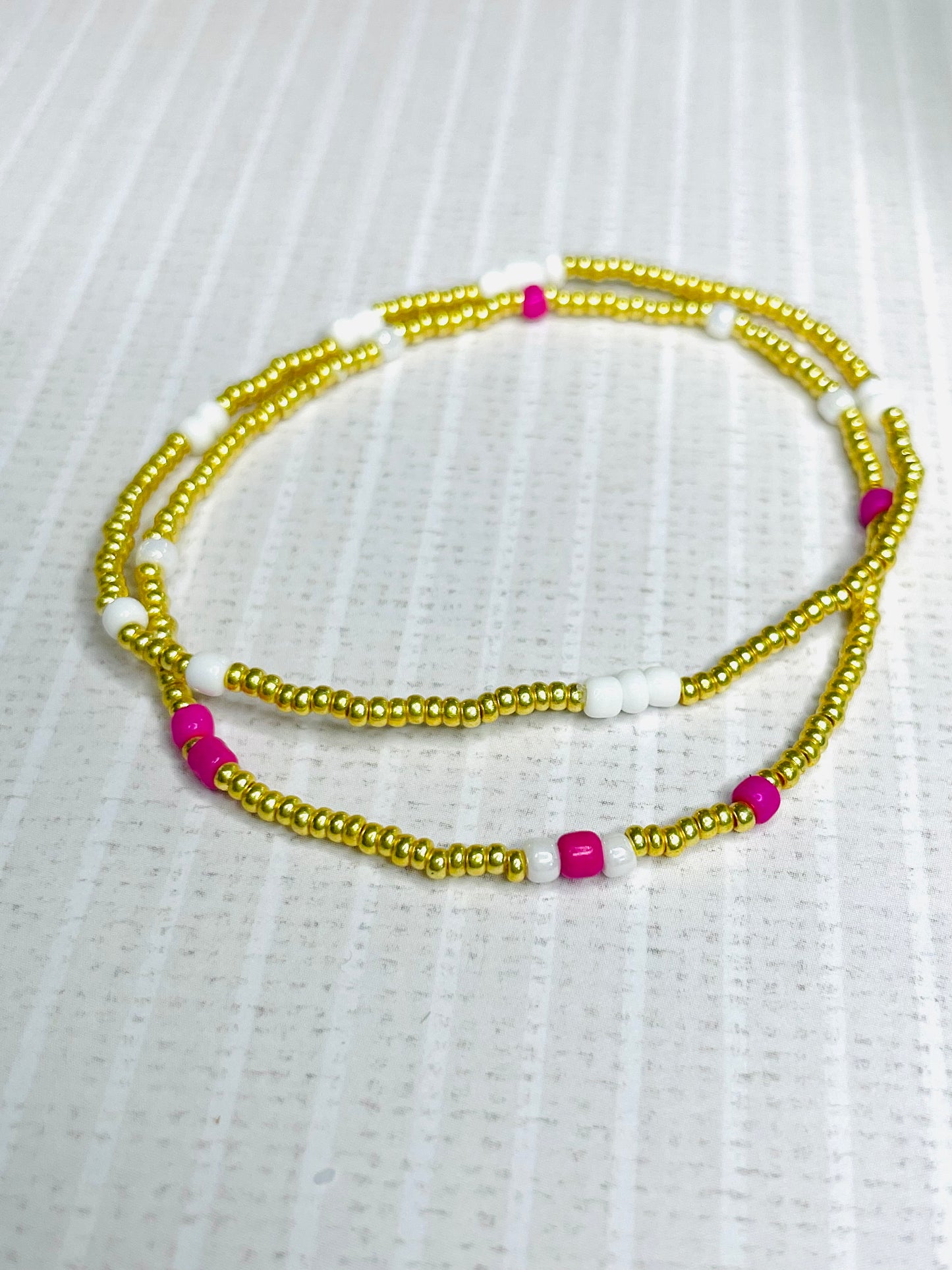 Gold and white bracelet, minimalist bracelet
