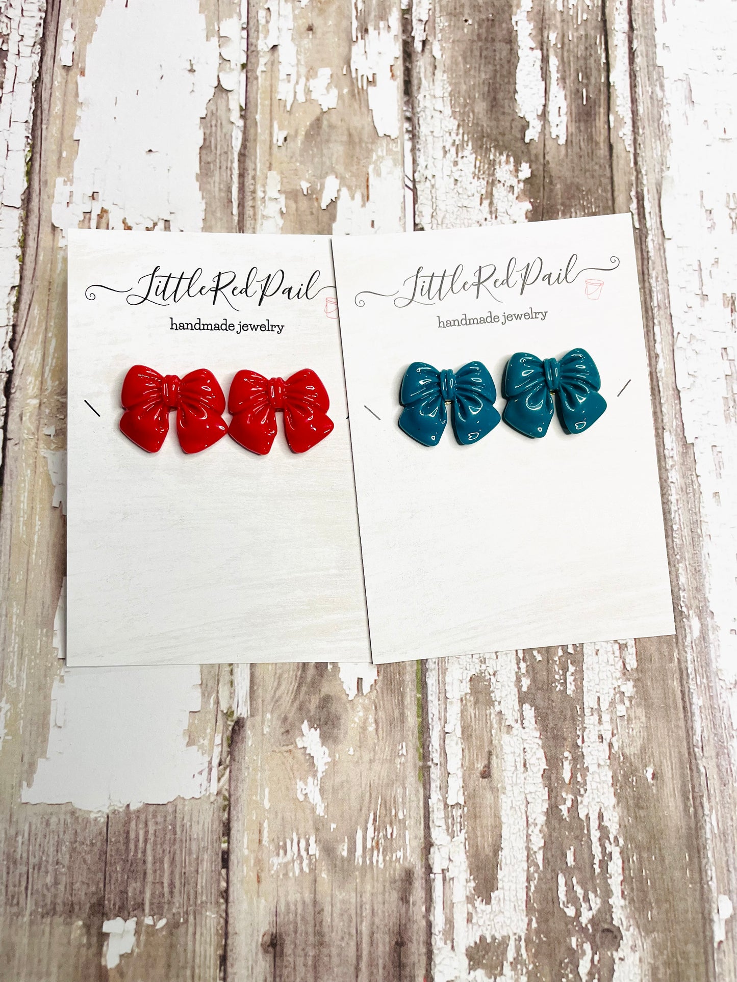 Bow earrings, stud earrings