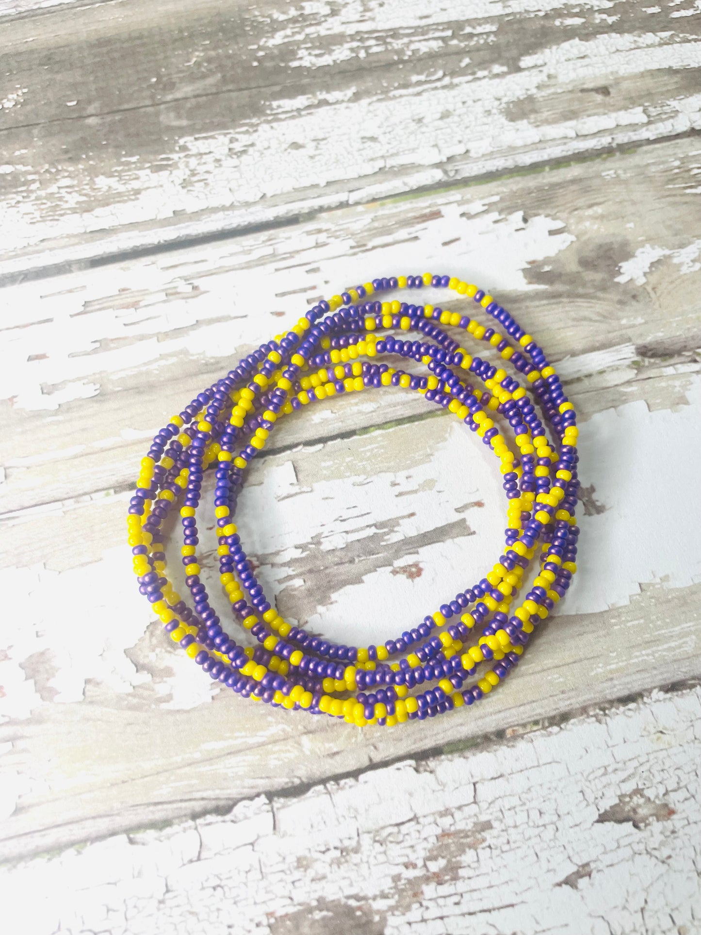 LSU tiny bracelet set, LSU Tigers gift