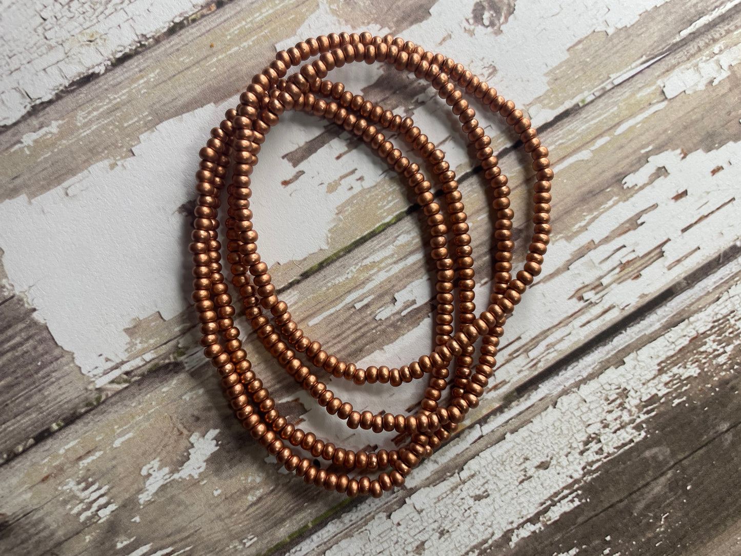 Fall copper bracelet stack