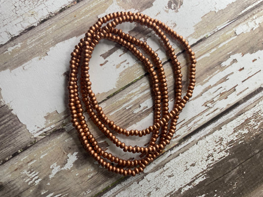 Fall copper bracelet stack