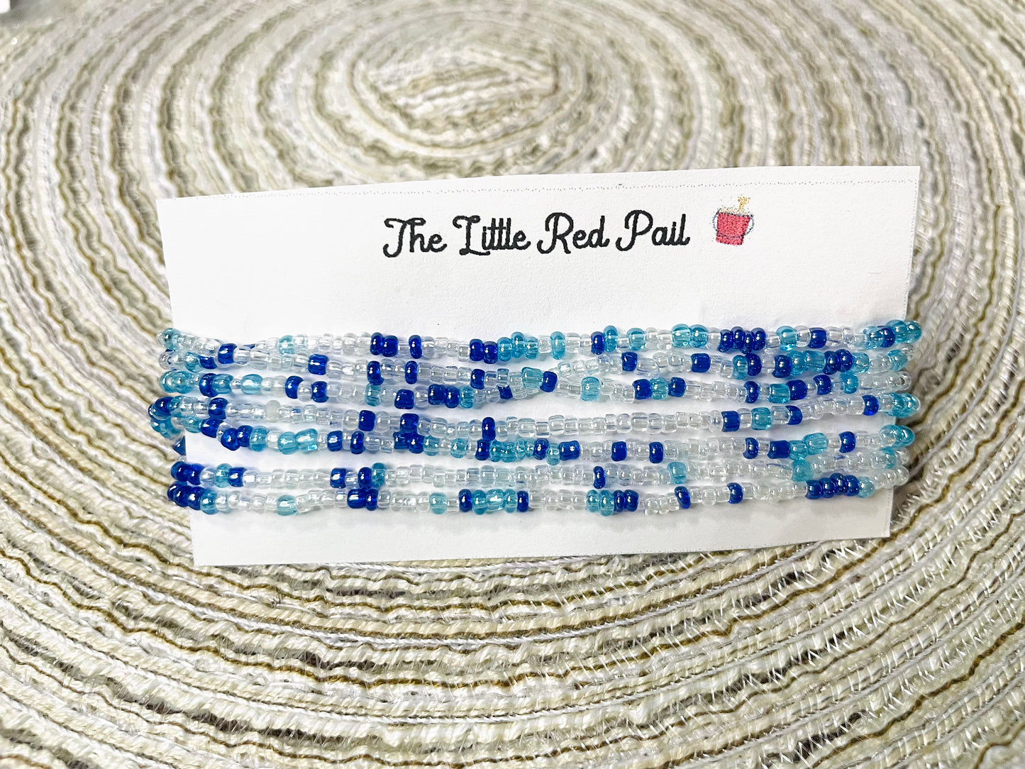 Thin bracelet stack, blue shade bracelets, summer ocean vibe bracelets