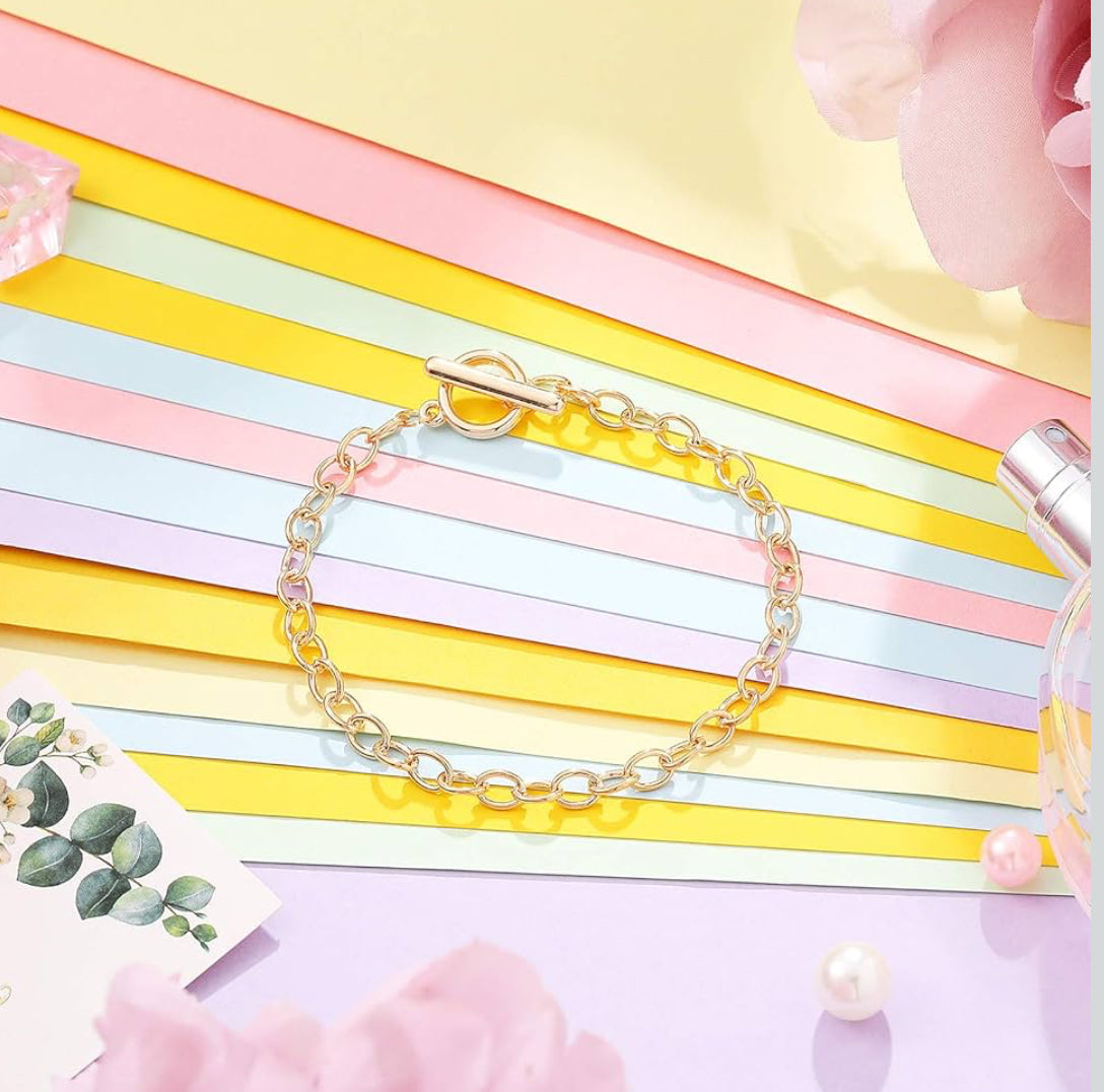 Gold charm bracelet