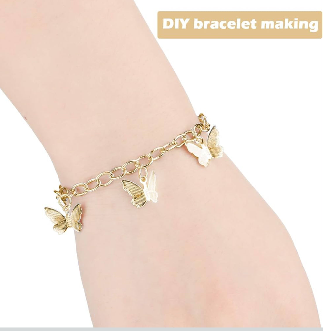 Gold charm bracelet