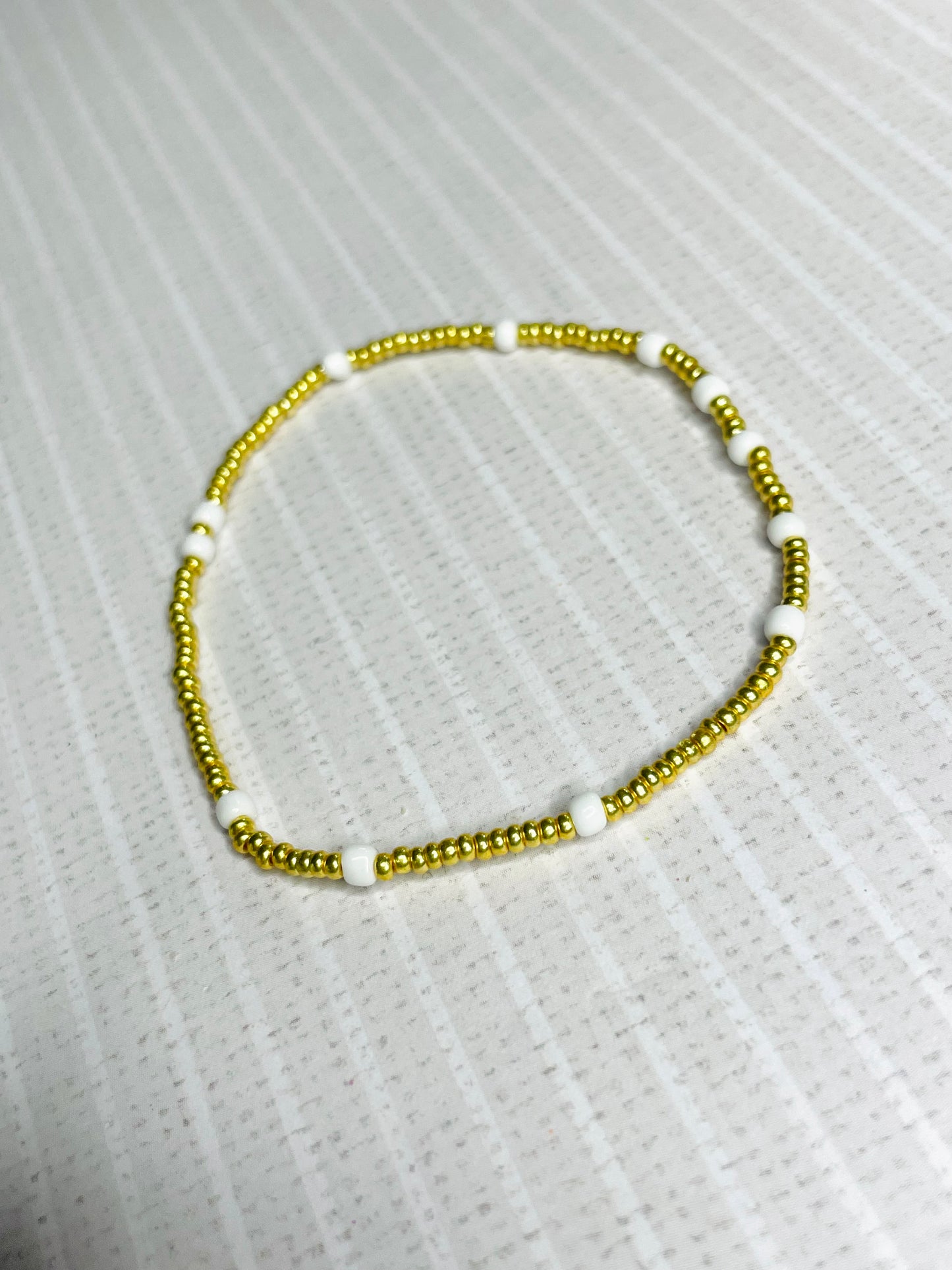 Gold and white bracelet, minimalist bracelet