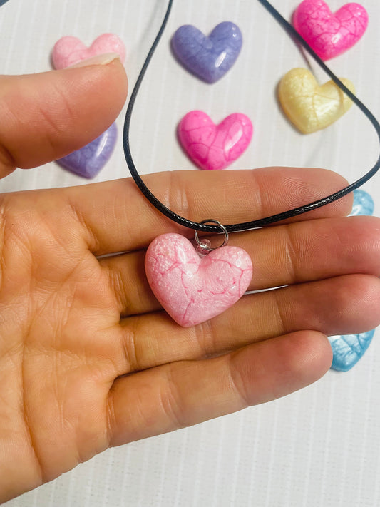 Valentine necklaces, heart party favors, Kids Valentines