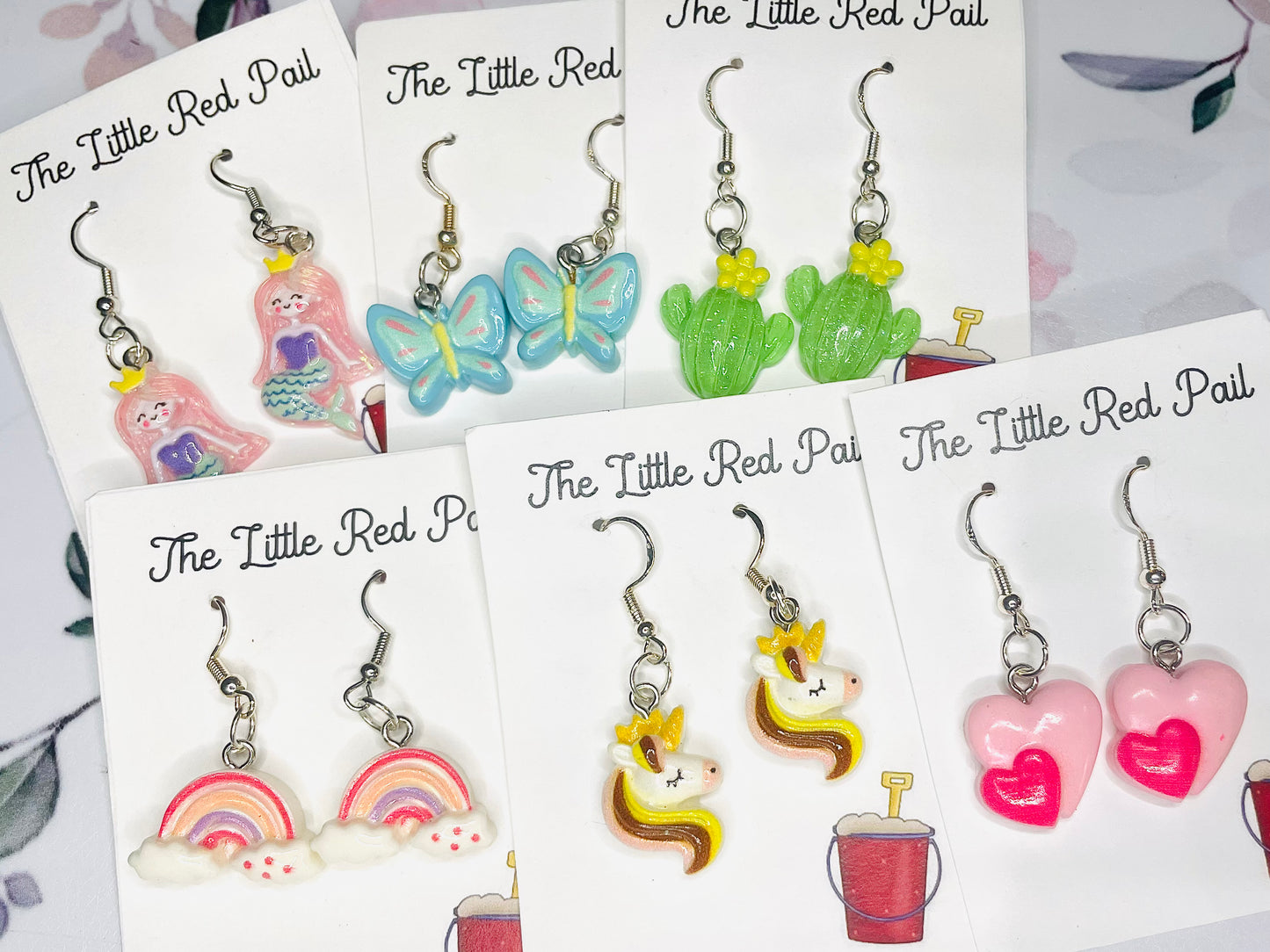 Kid’s earrings, summer earrings, mermaid jewelry