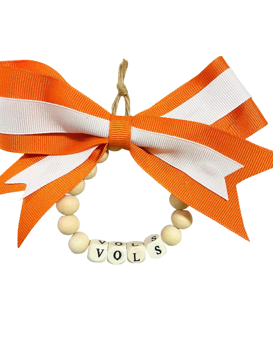 Game day fan ornament, team colors Bow ornament