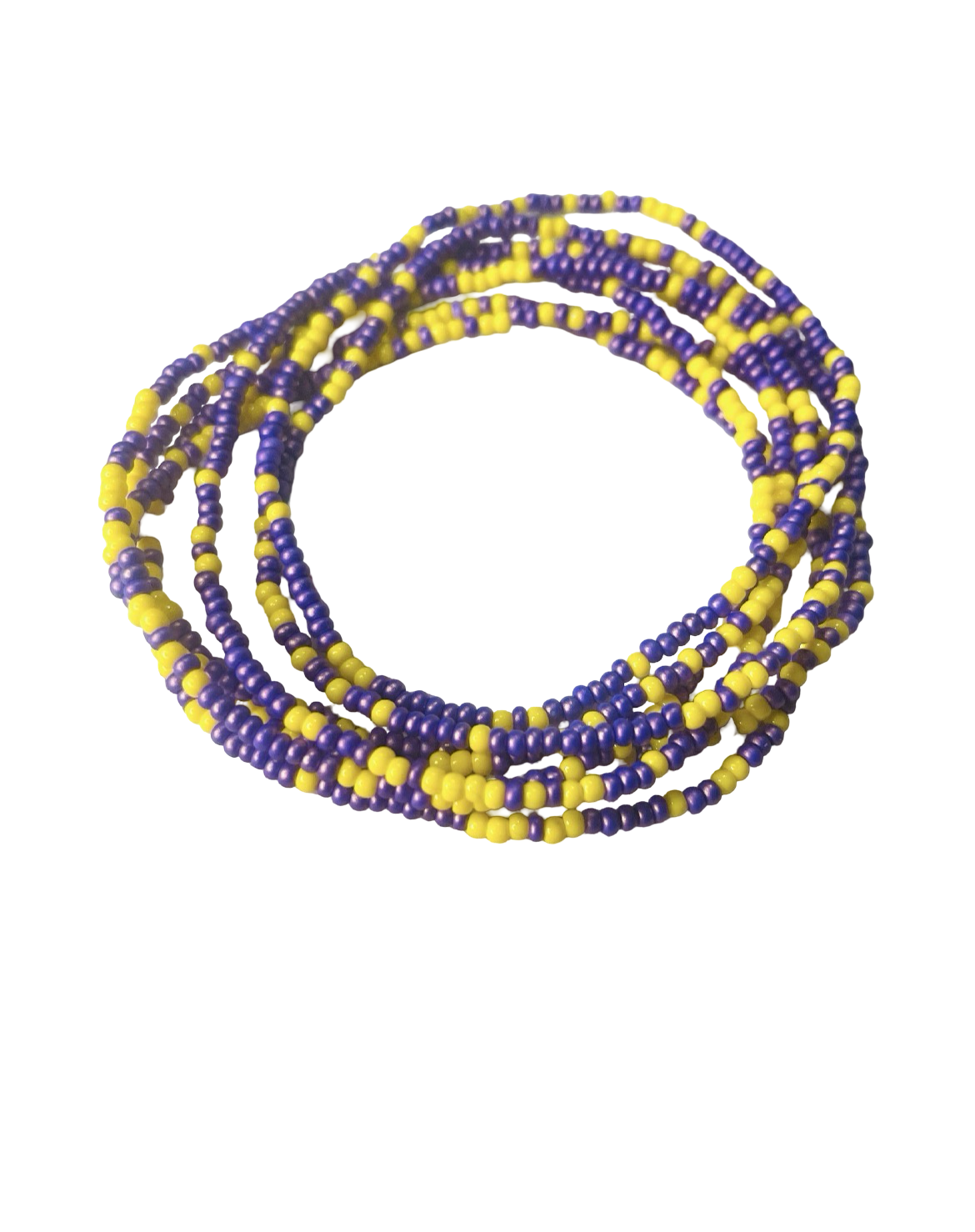 Game day yellow and purple Fan wear tiny bracelet set, Tigers gift