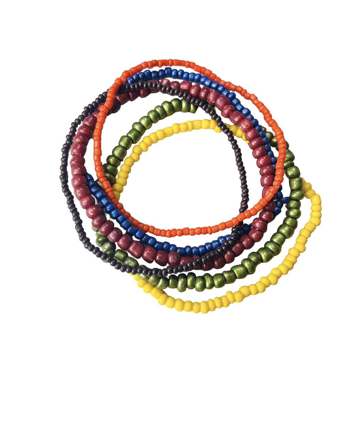 Fall color shades bracelet stack